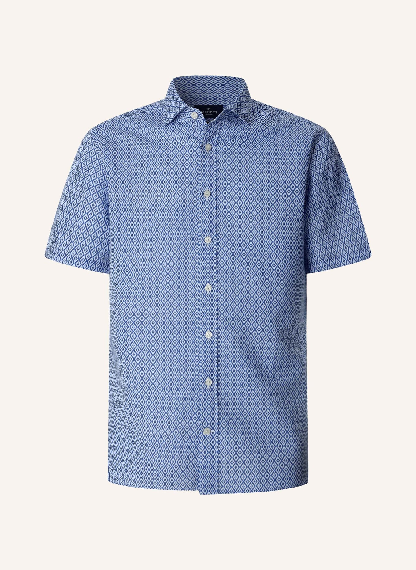 HACKETT LONDON Freizeithemd CLAY PRINT SS: BLAU
