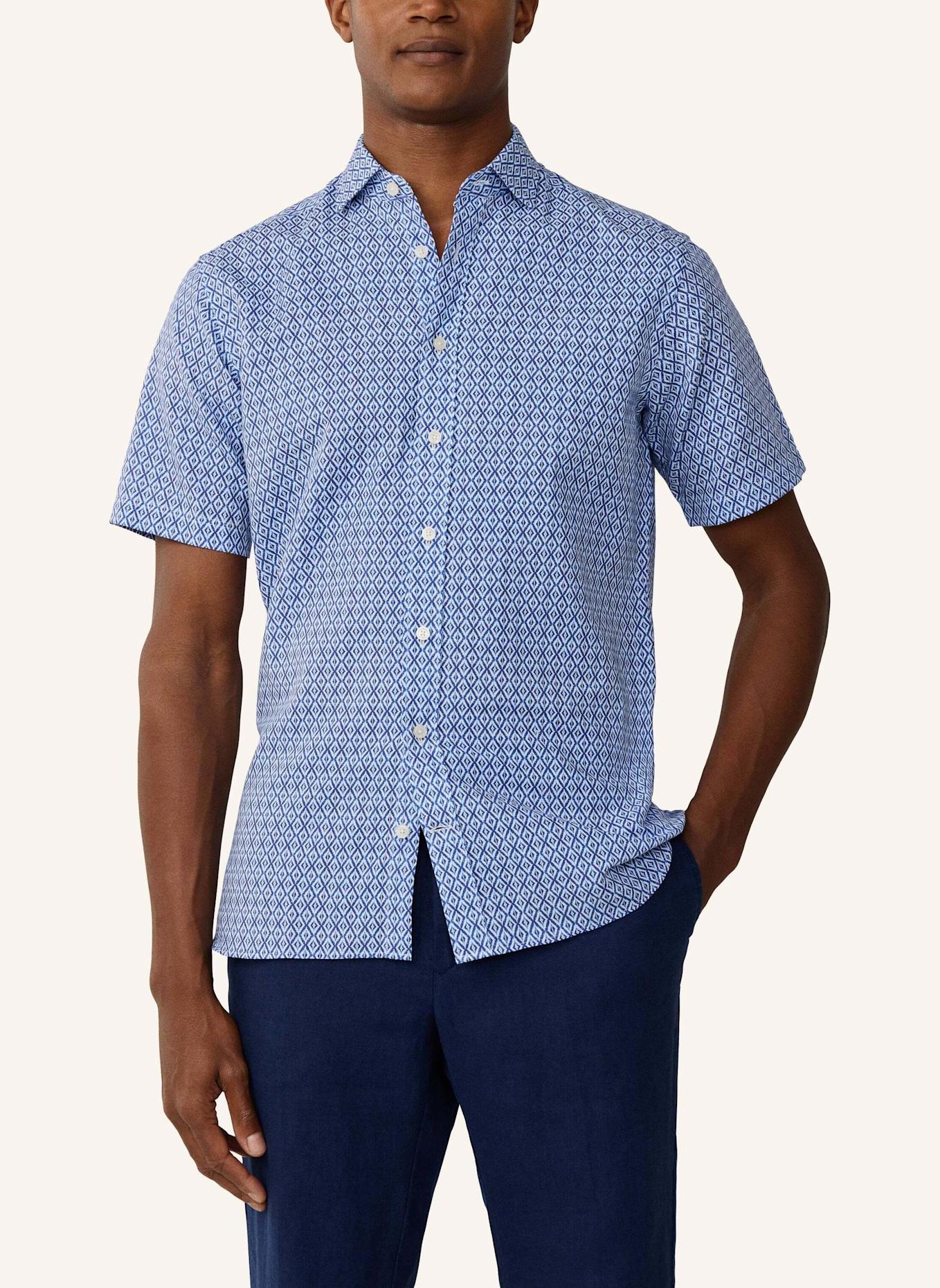 HACKETT LONDON Freizeithemd CLAY PRINT SS: BLAU