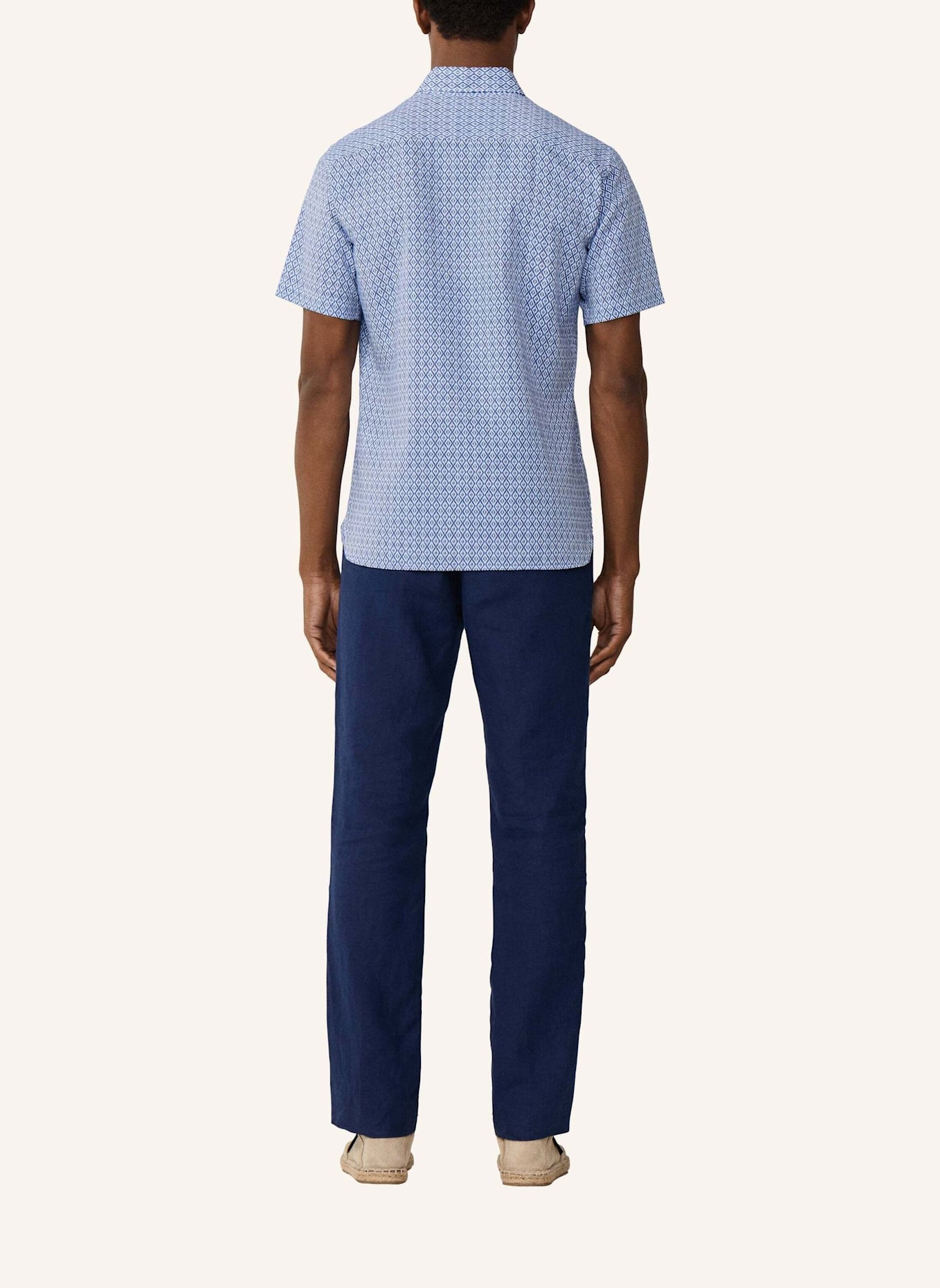 HACKETT LONDON Freizeithemd CLAY PRINT SS: BLAU