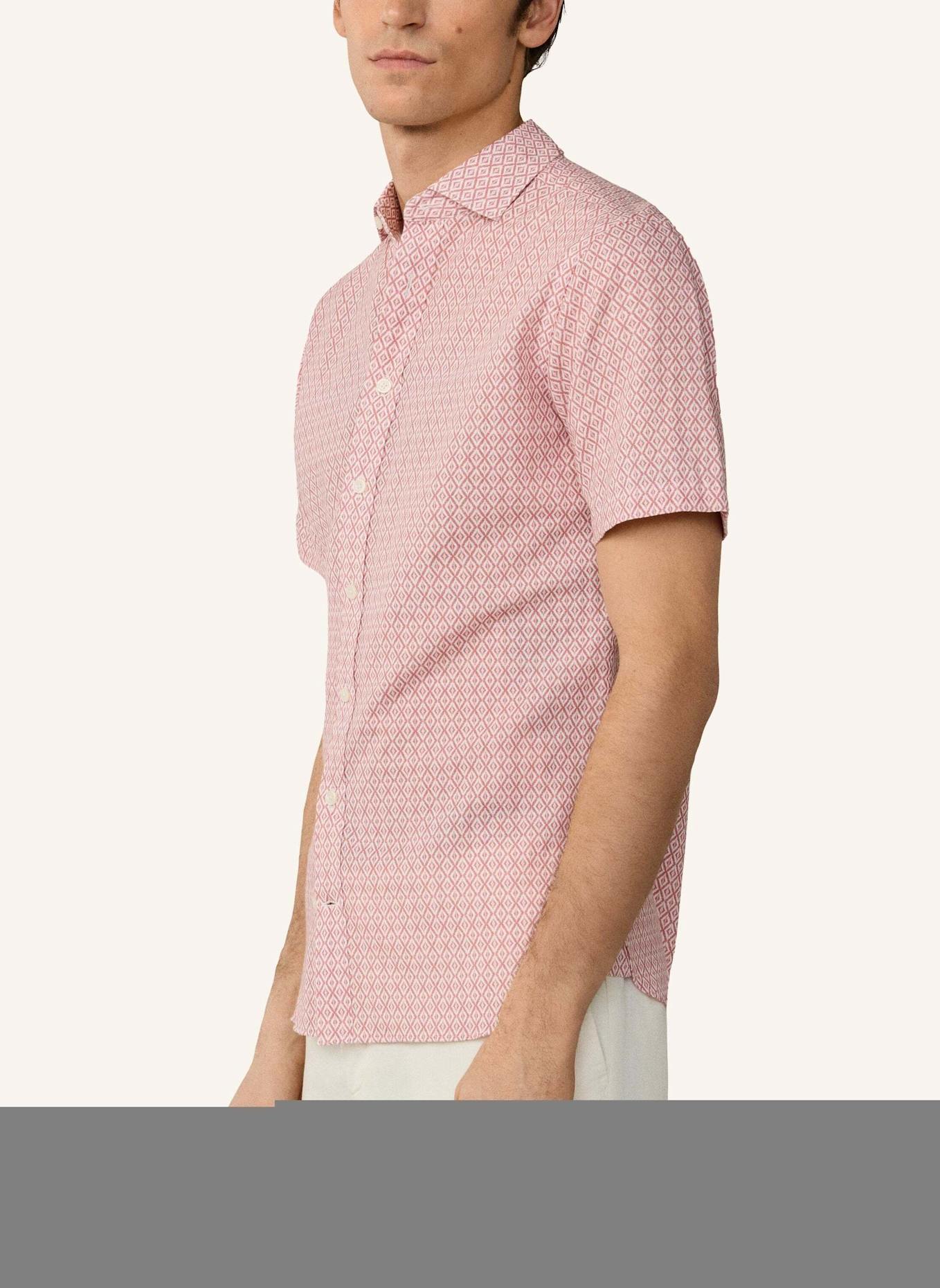 HACKETT LONDON Freizeithemd CLAY PRINT SS: ROT