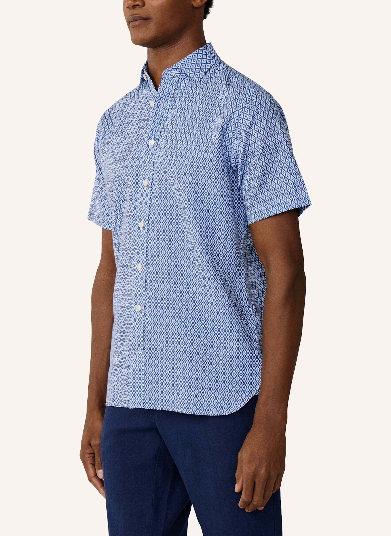 HACKETT LONDON Freizeithemd CLAY PRINT SS: BLAU