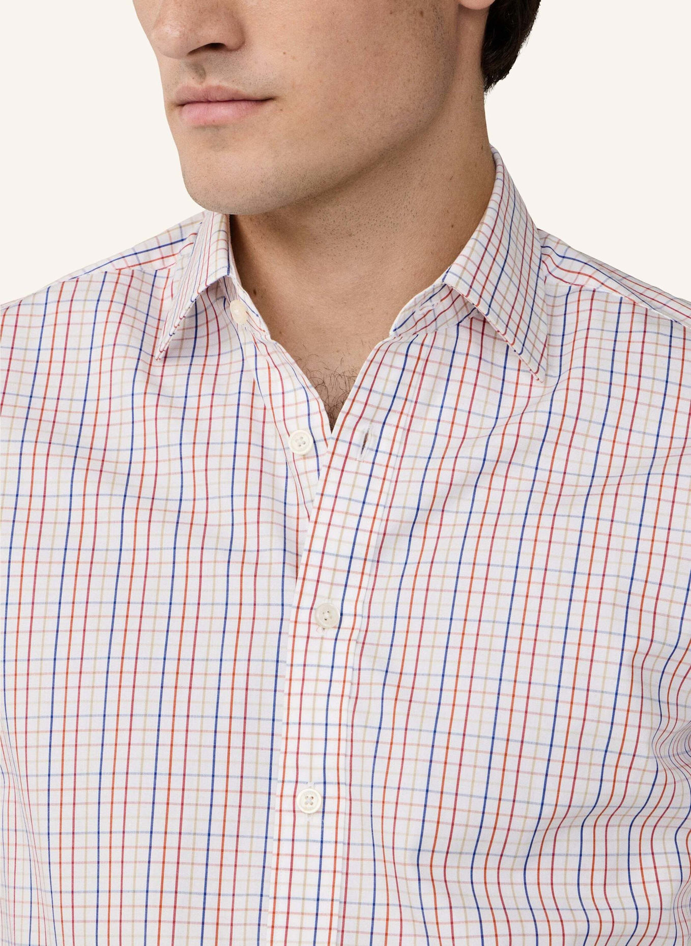 HACKETT LONDON Freizeithemd BOLD TATTERSALL: ORANGE