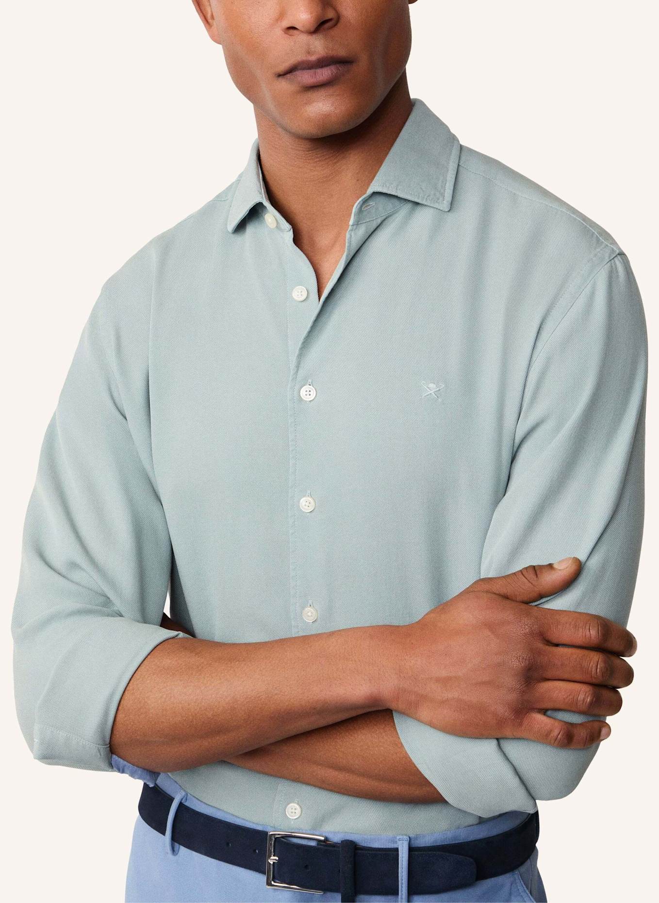 HACKETT LONDON Freizeithemd GMD TEXTURE: BLAU