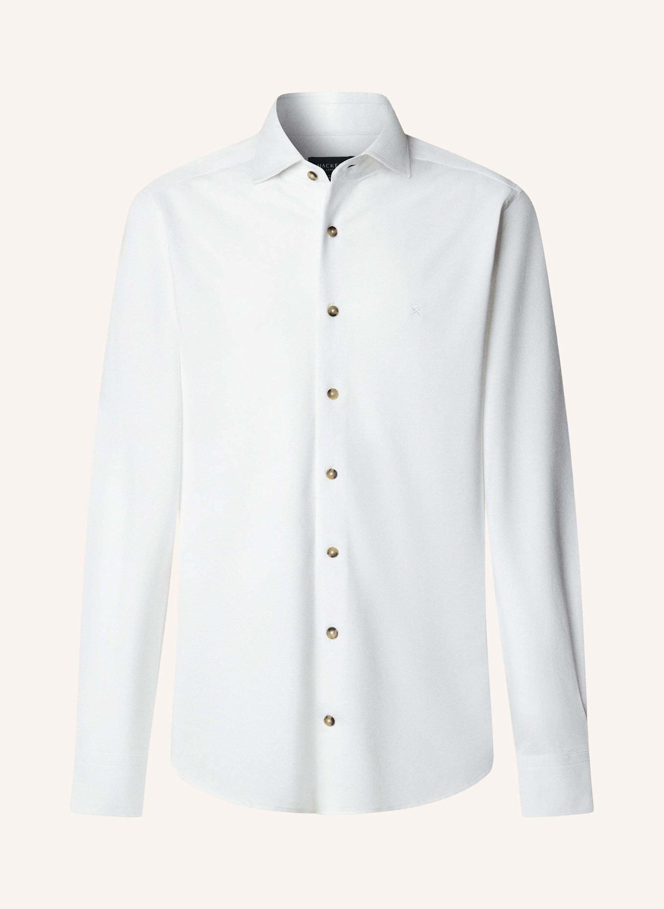 HACKETT LONDON Freizeithemd MELANGE JERSEY PIQUE: WEISS