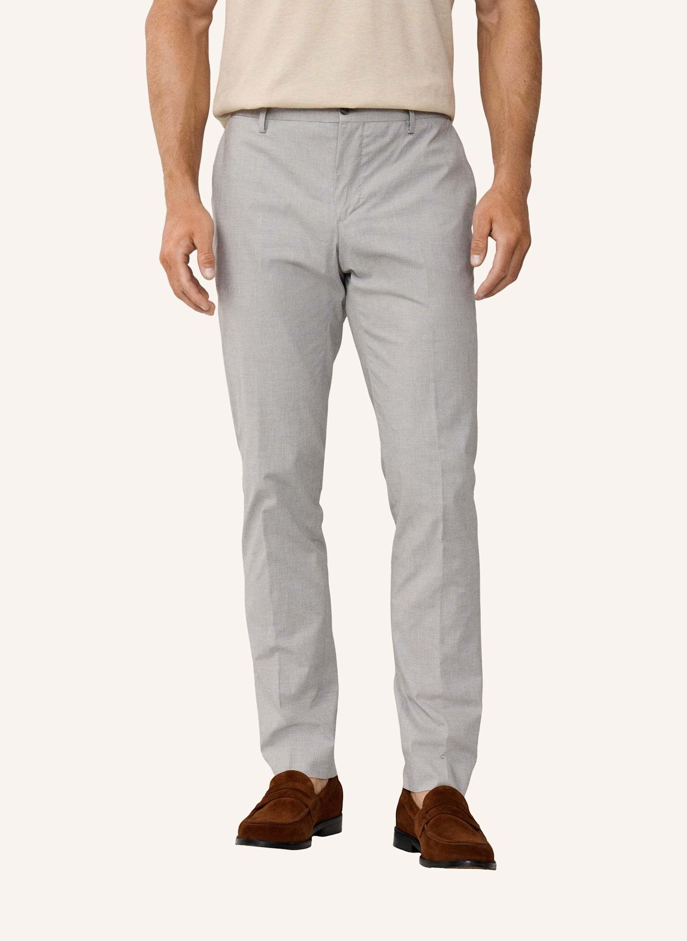 HACKETT LONDON Chino LATINO GINGHAM TRS: GRAU