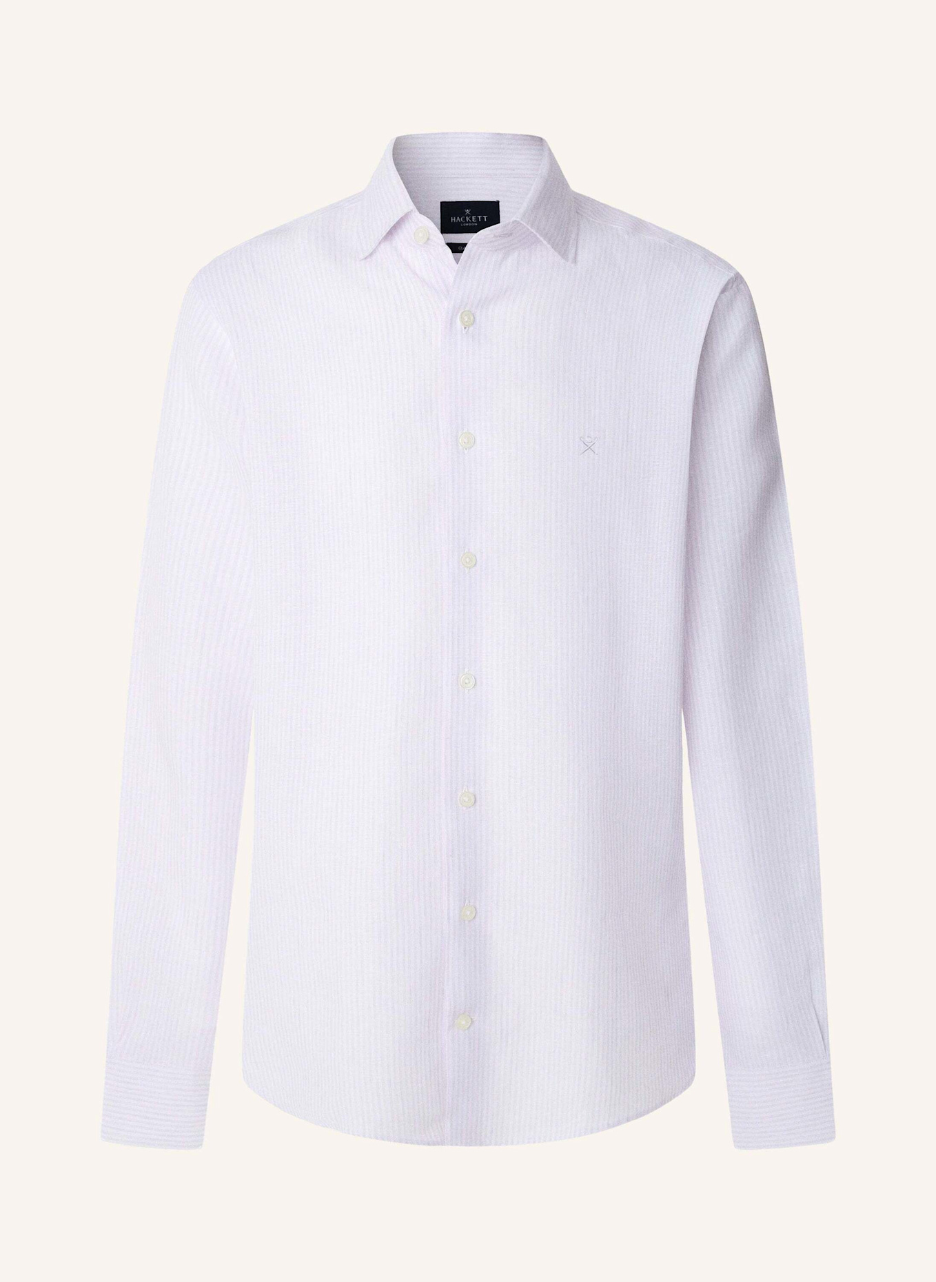 HACKETT LONDON Freizeithemd LINEN STRIPE: LILA