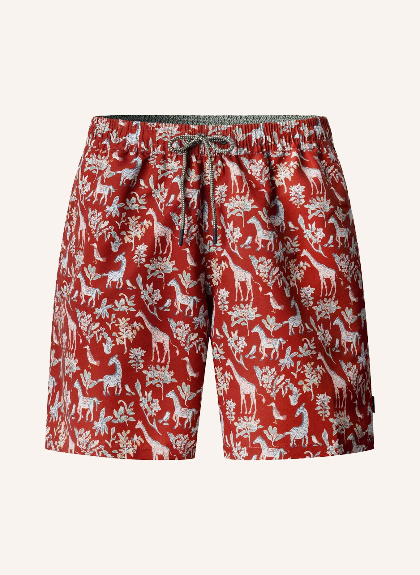 HACKETT LONDON Badeshorts FAUNA: DUNKELROT