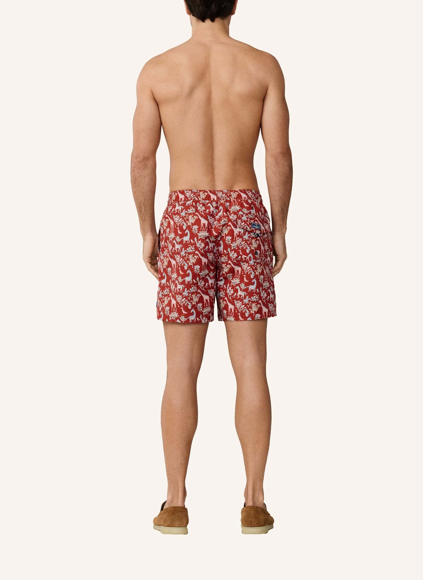 HACKETT LONDON Badeshorts FAUNA: DUNKELROT