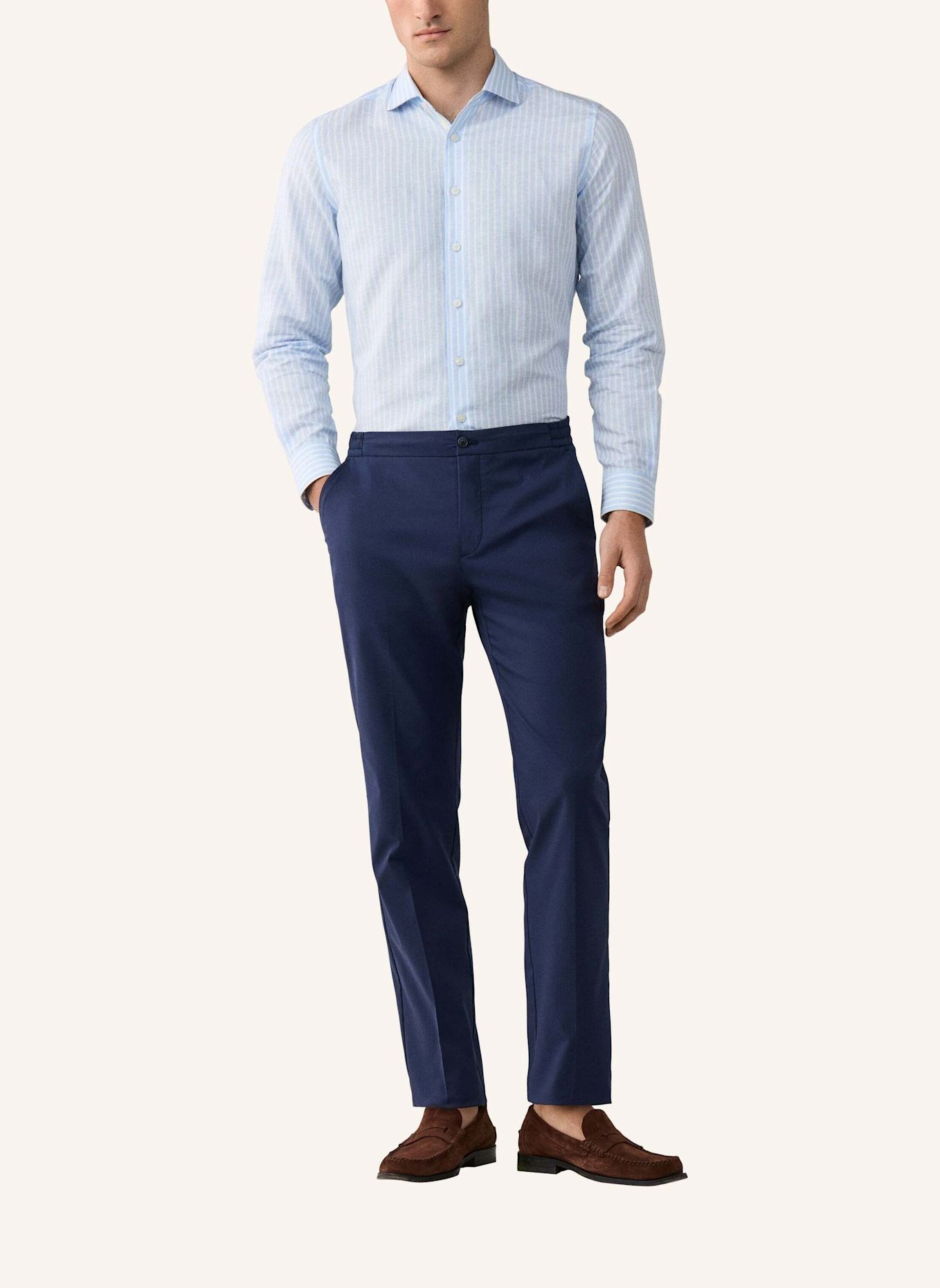 HACKETT LONDON Chino LIGHT COMFORT DCORD: BLAU