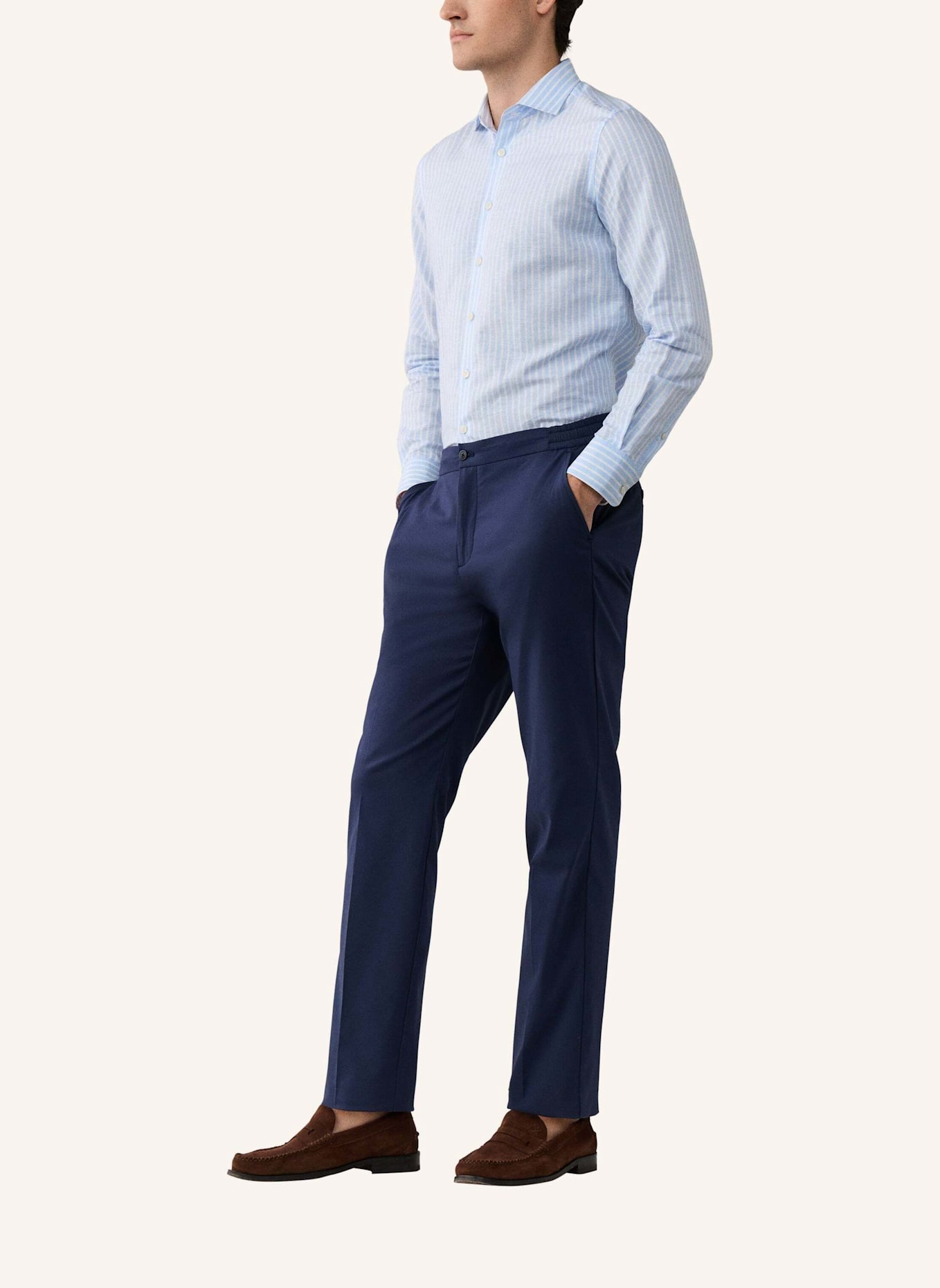 HACKETT LONDON Chino LIGHT COMFORT DCORD: BLAU