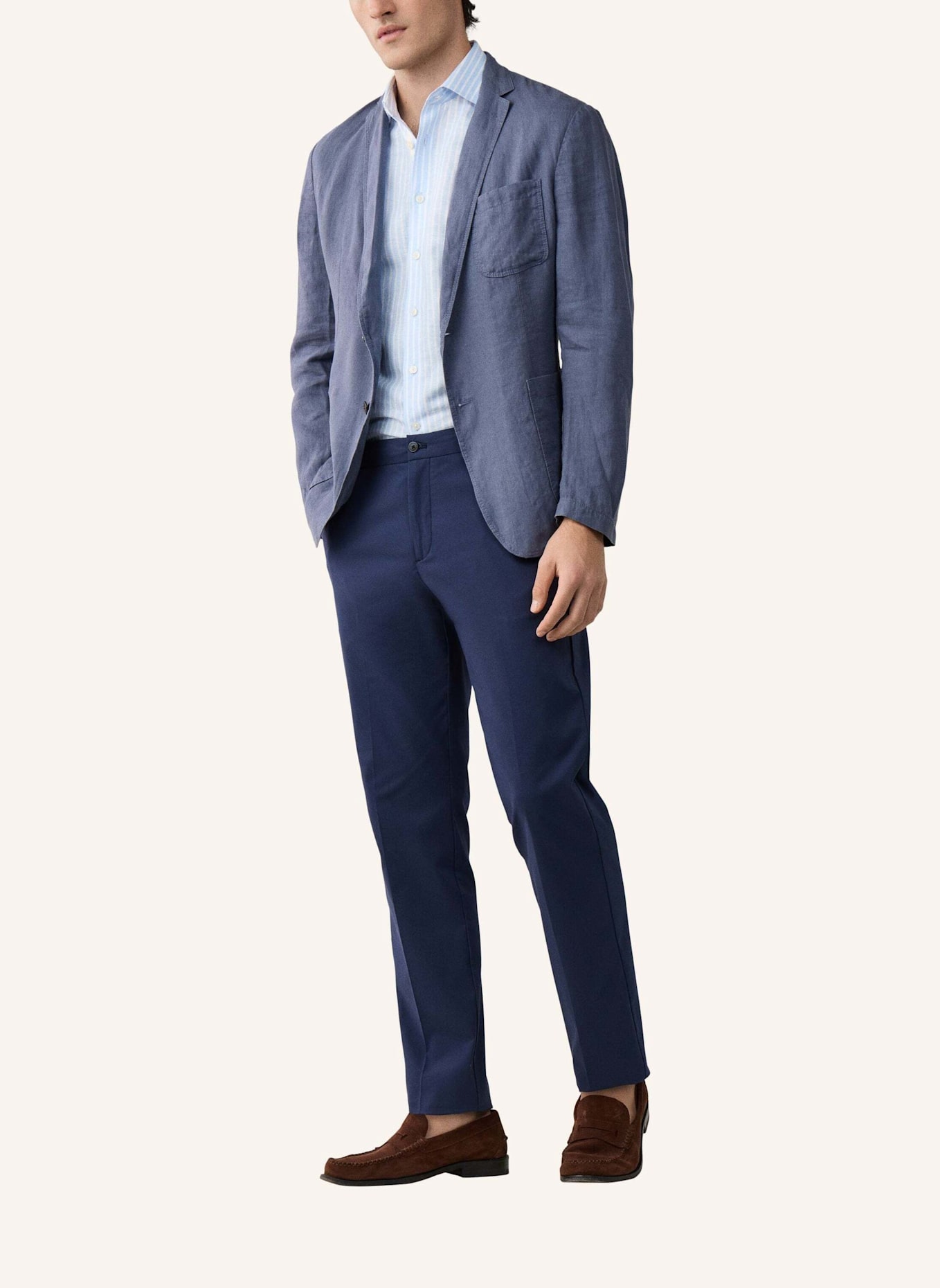 HACKETT LONDON Chino LIGHT COMFORT DCORD: BLAU