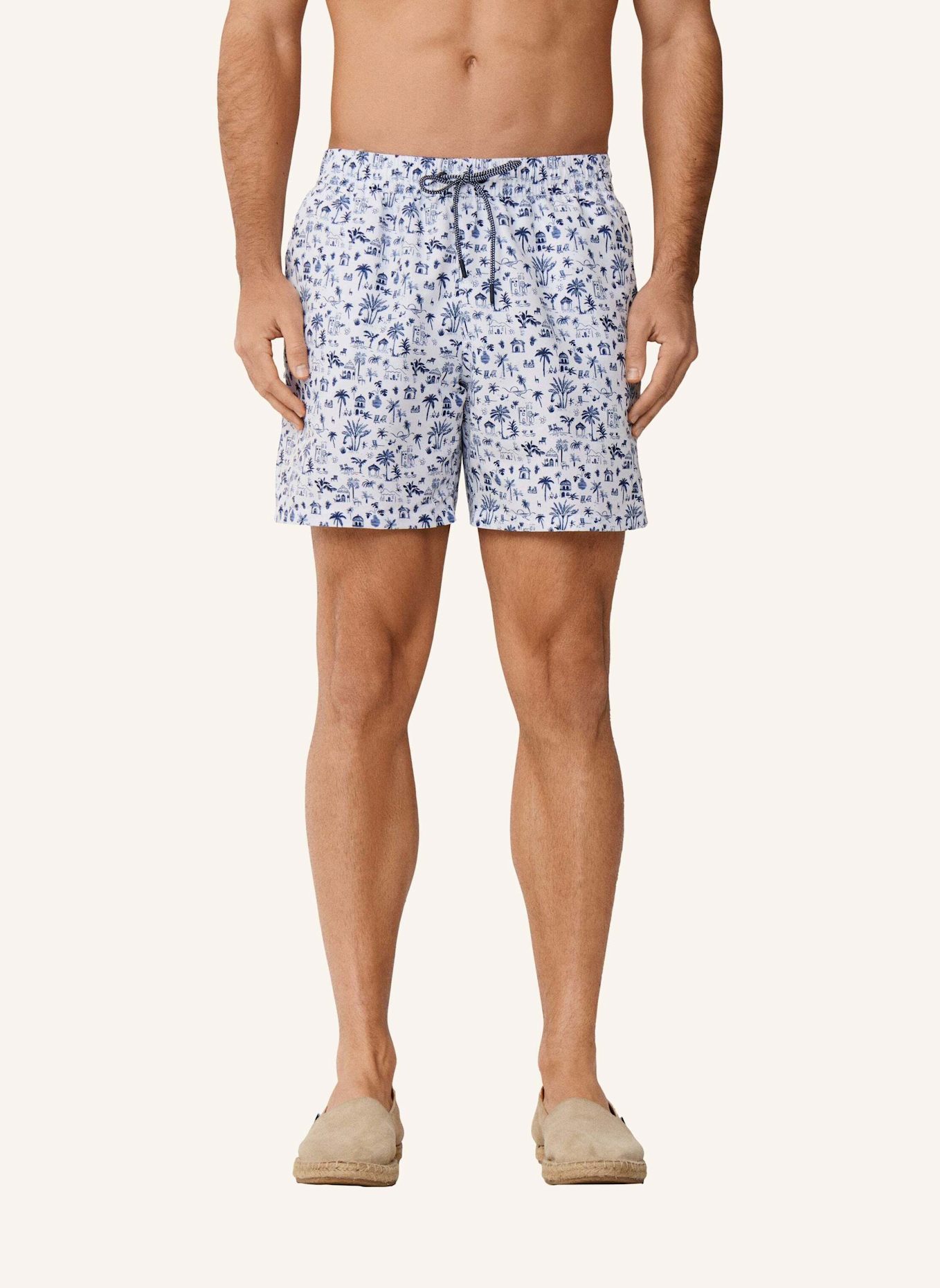 HACKETT LONDON Badeshorts ISLAND: WEISS
