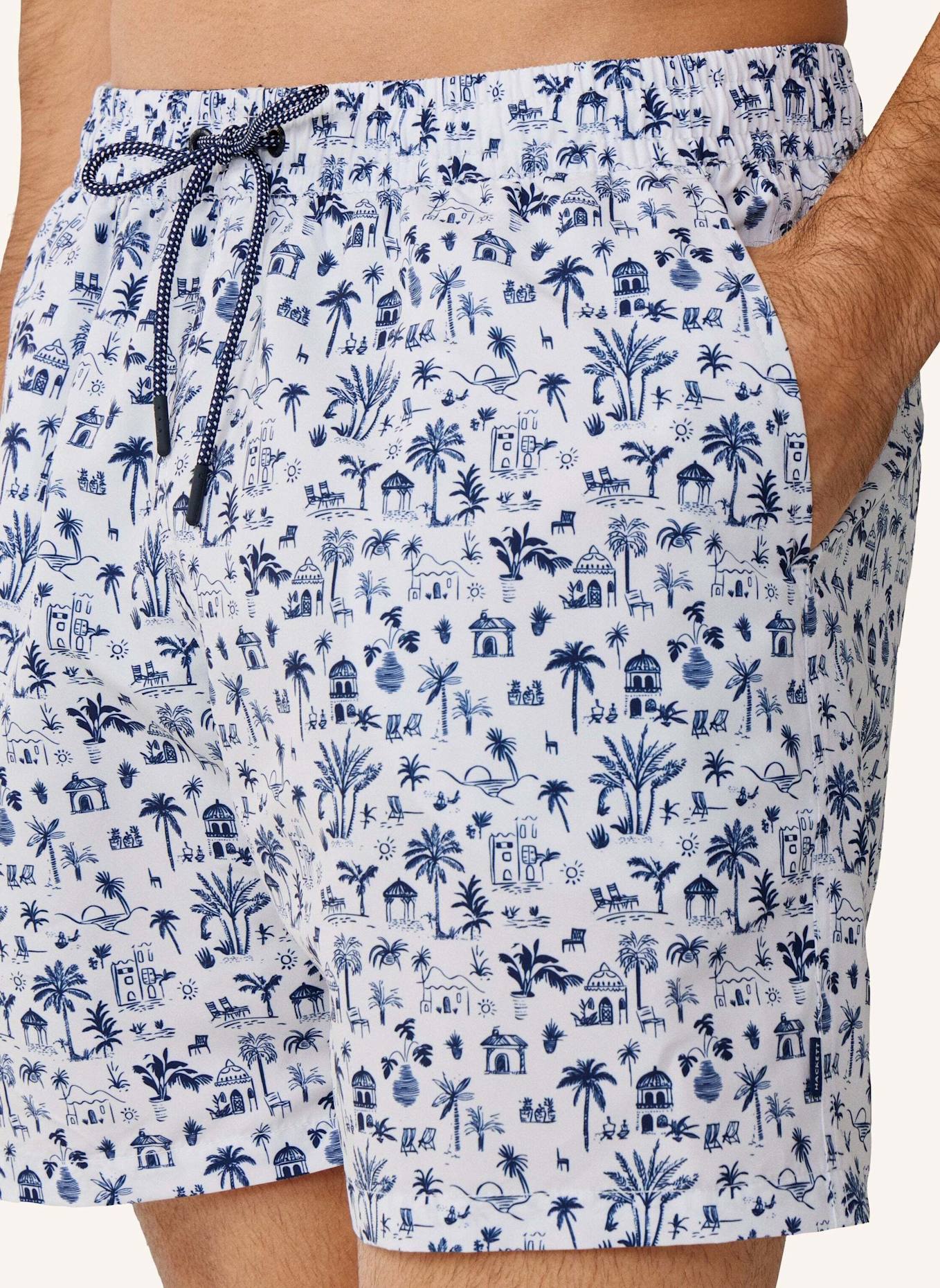 HACKETT LONDON Badeshorts ISLAND: WEISS