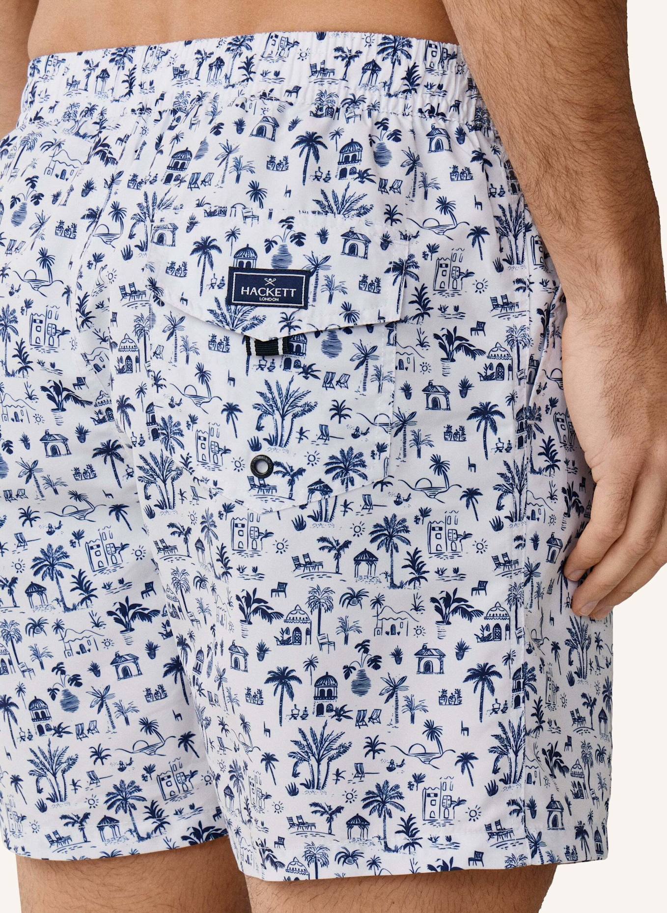 HACKETT LONDON Badeshorts ISLAND: WEISS