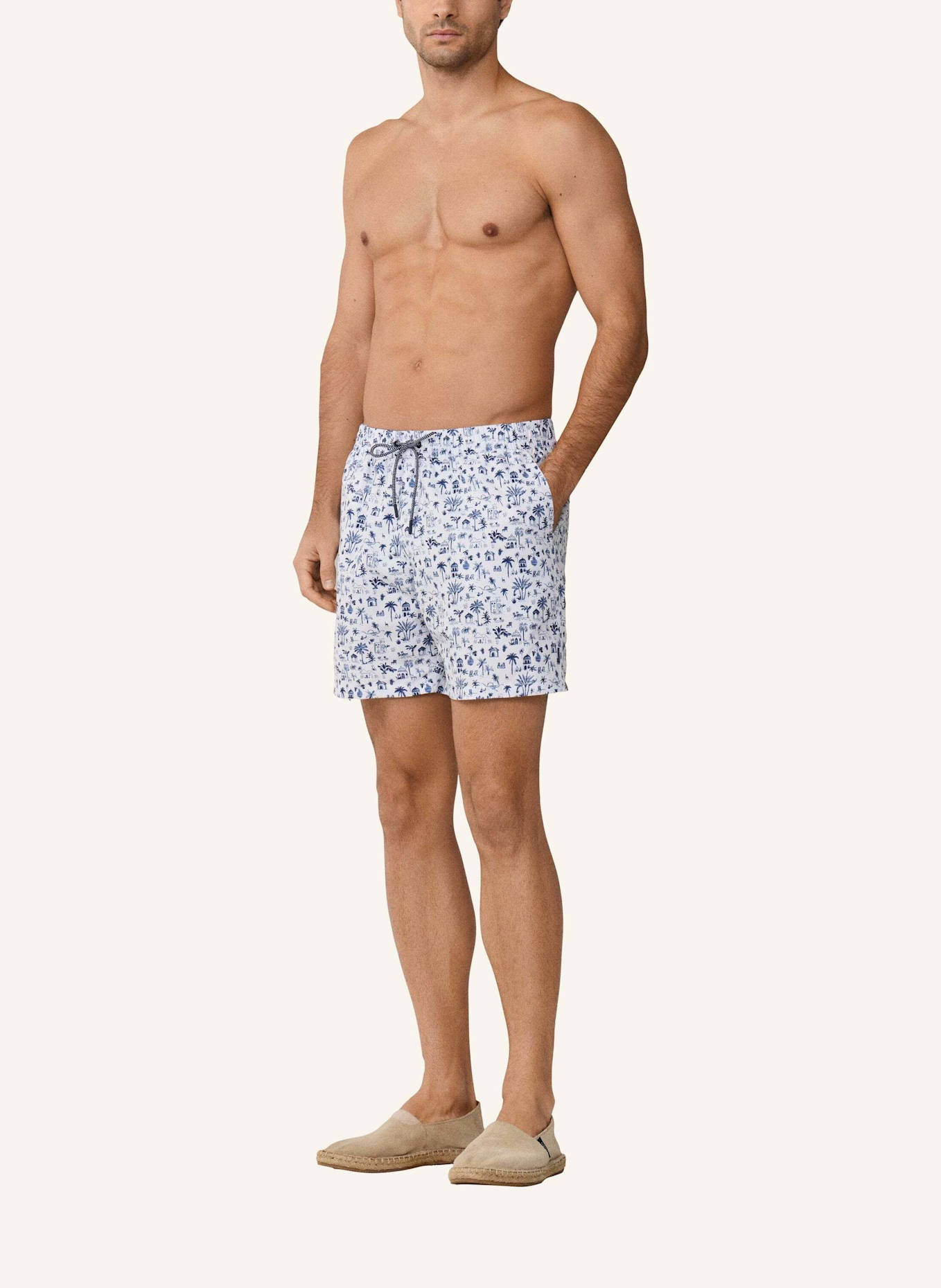 HACKETT LONDON Badeshorts ISLAND: WEISS