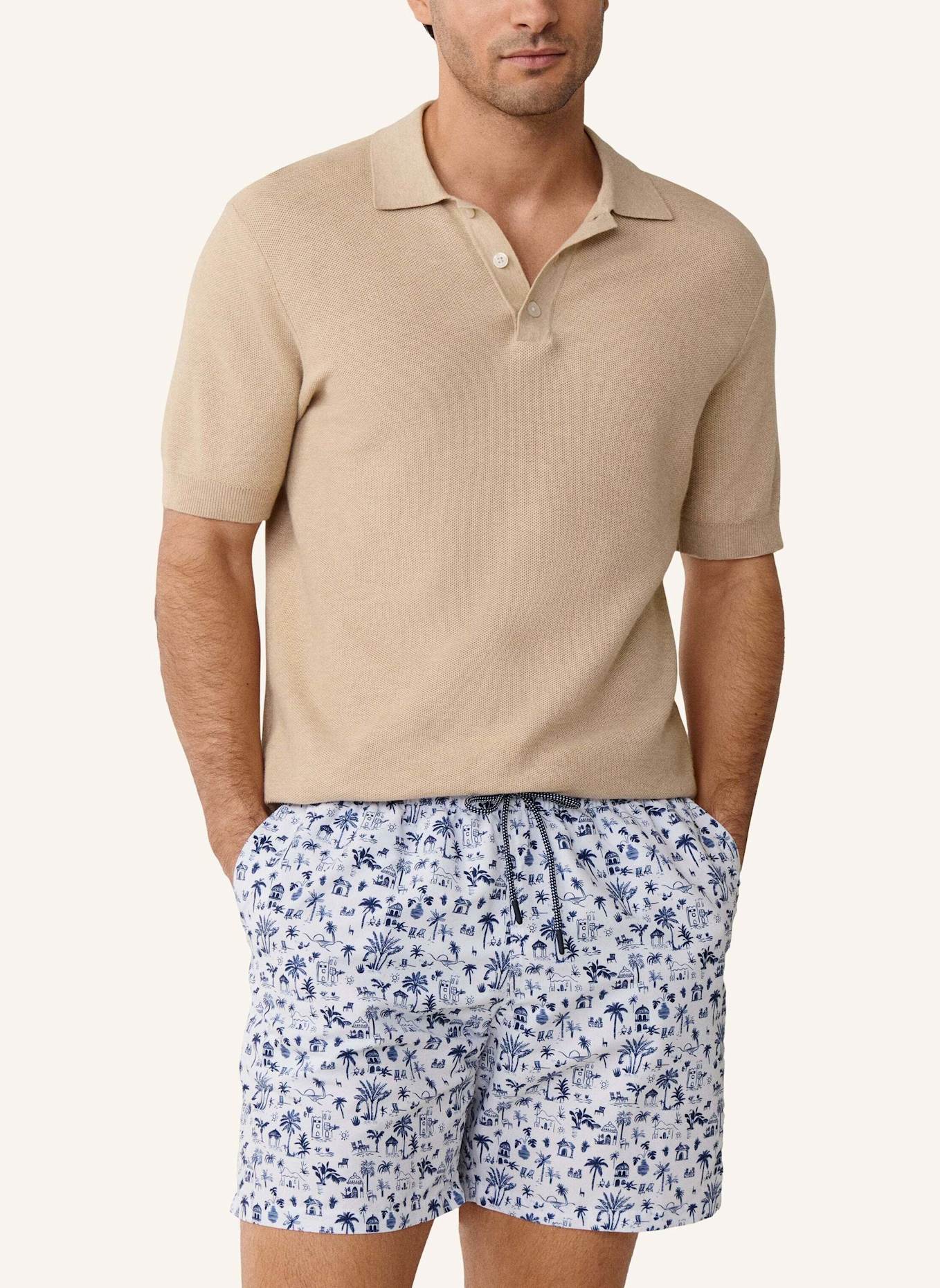 HACKETT LONDON Badeshorts ISLAND: WEISS