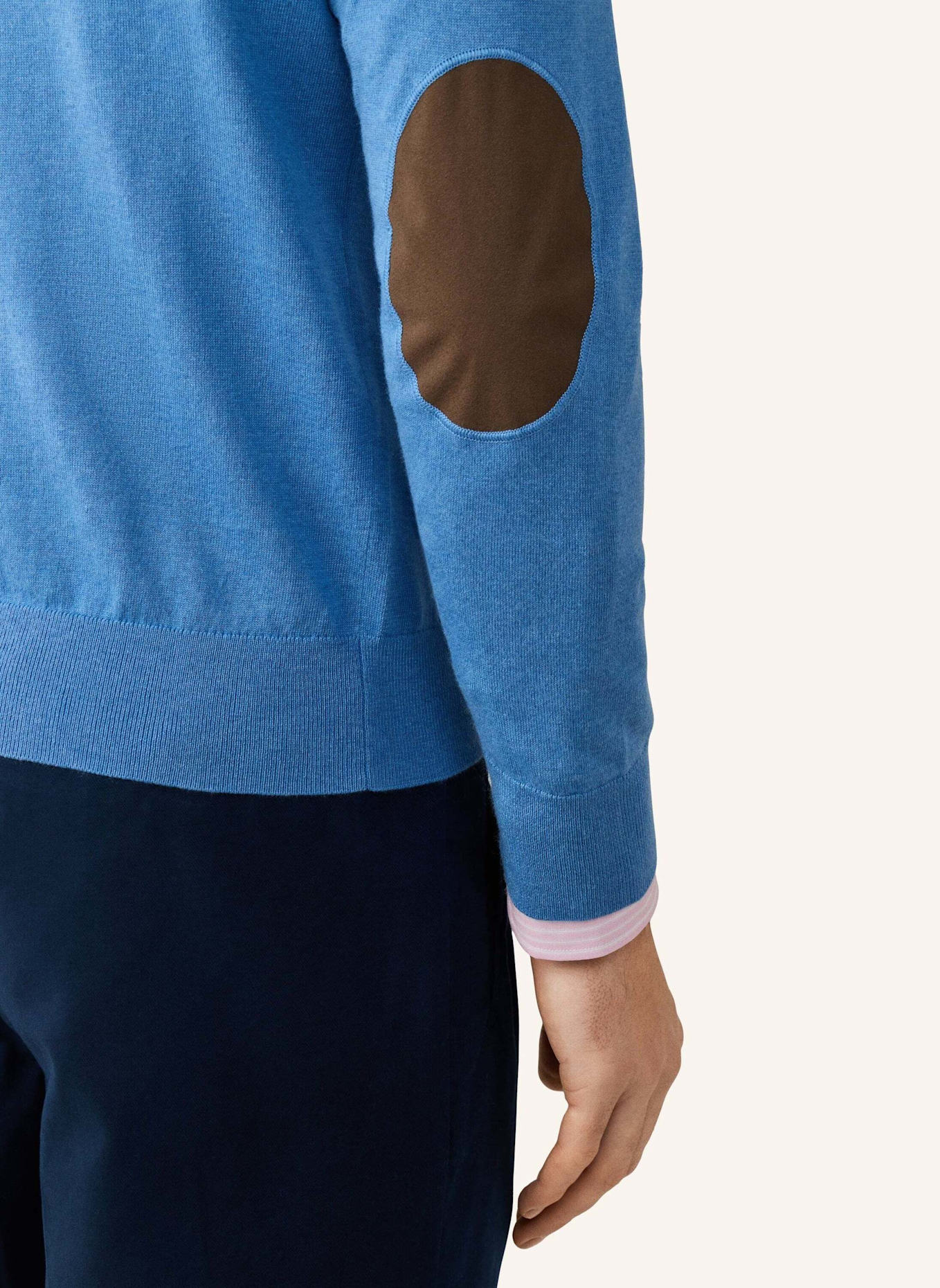 HACKETT LONDON Pullover COTTON CASH HZIP: BLAU