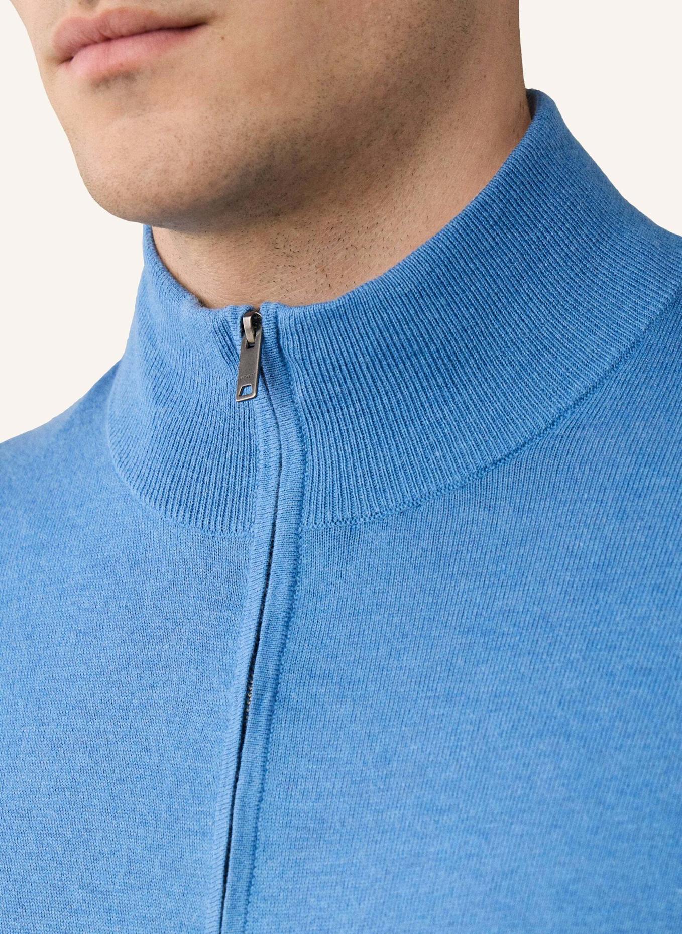 HACKETT LONDON Pullover COTTON CASH HZIP: BLAU
