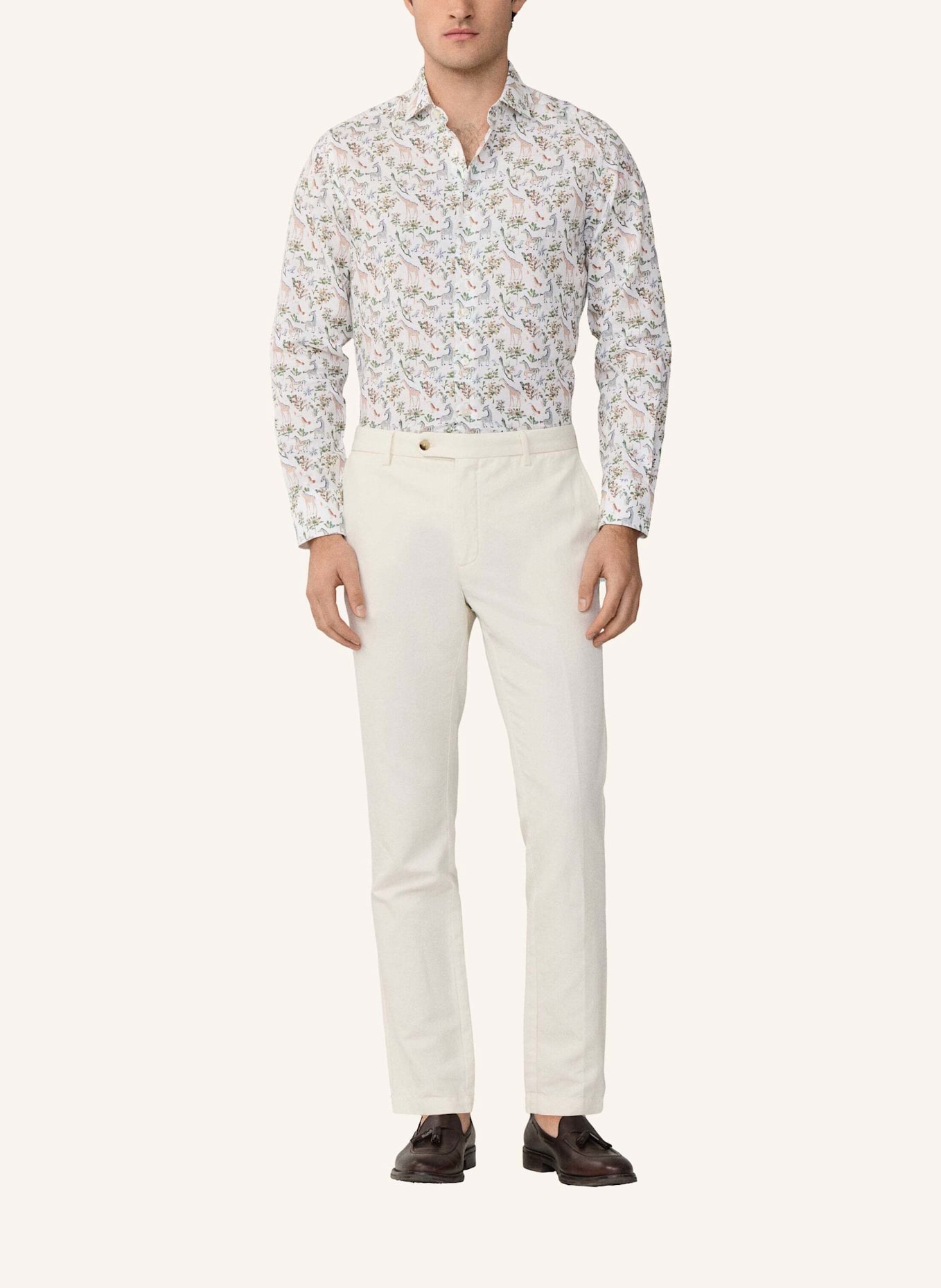HACKETT LONDON Freizeithemd FAUNA PRINT: GRÜN