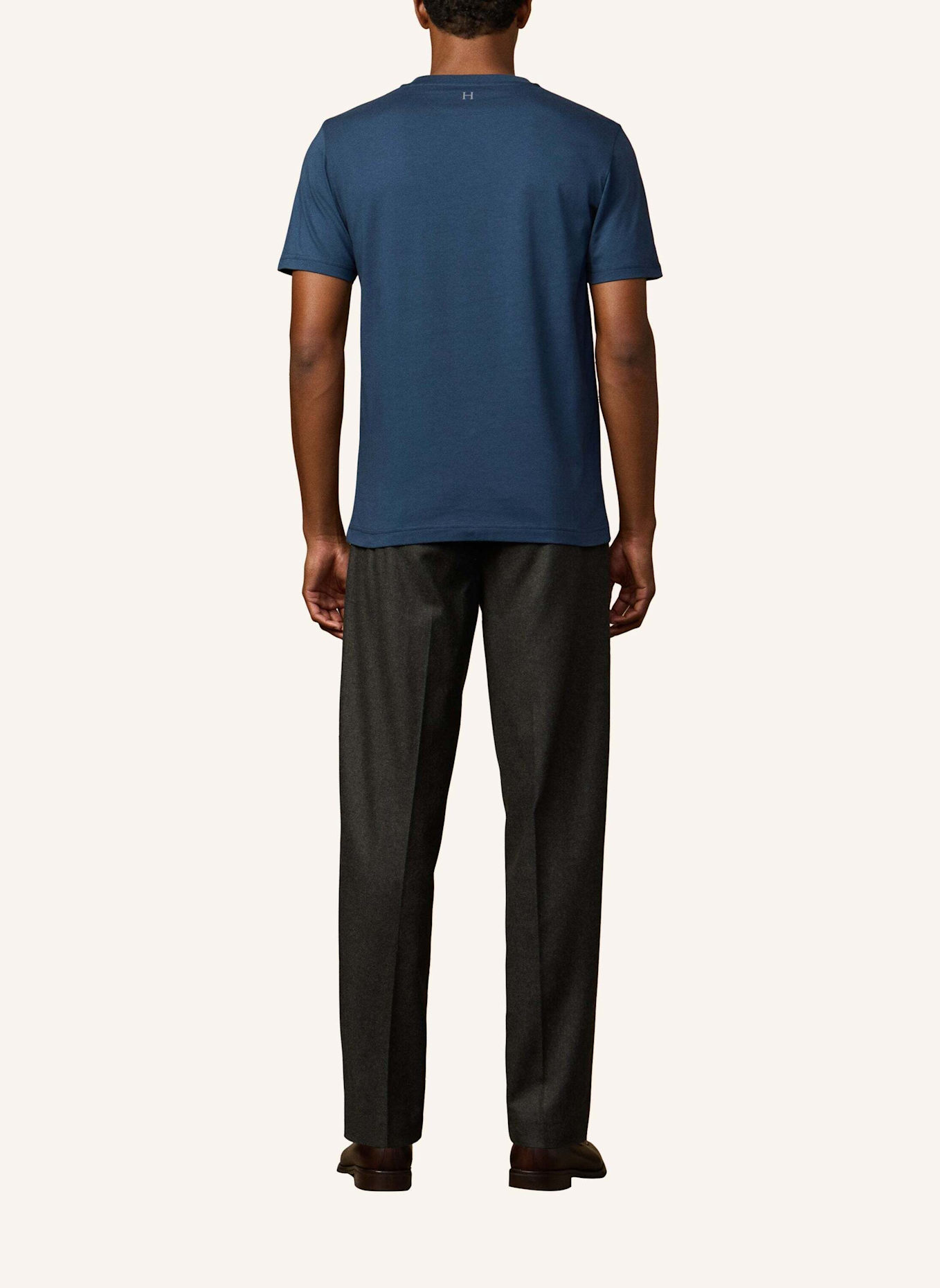 HACKETT LONDON T-Shirt HERITAGE ESS SMALL LGO: DUNKELBLAU