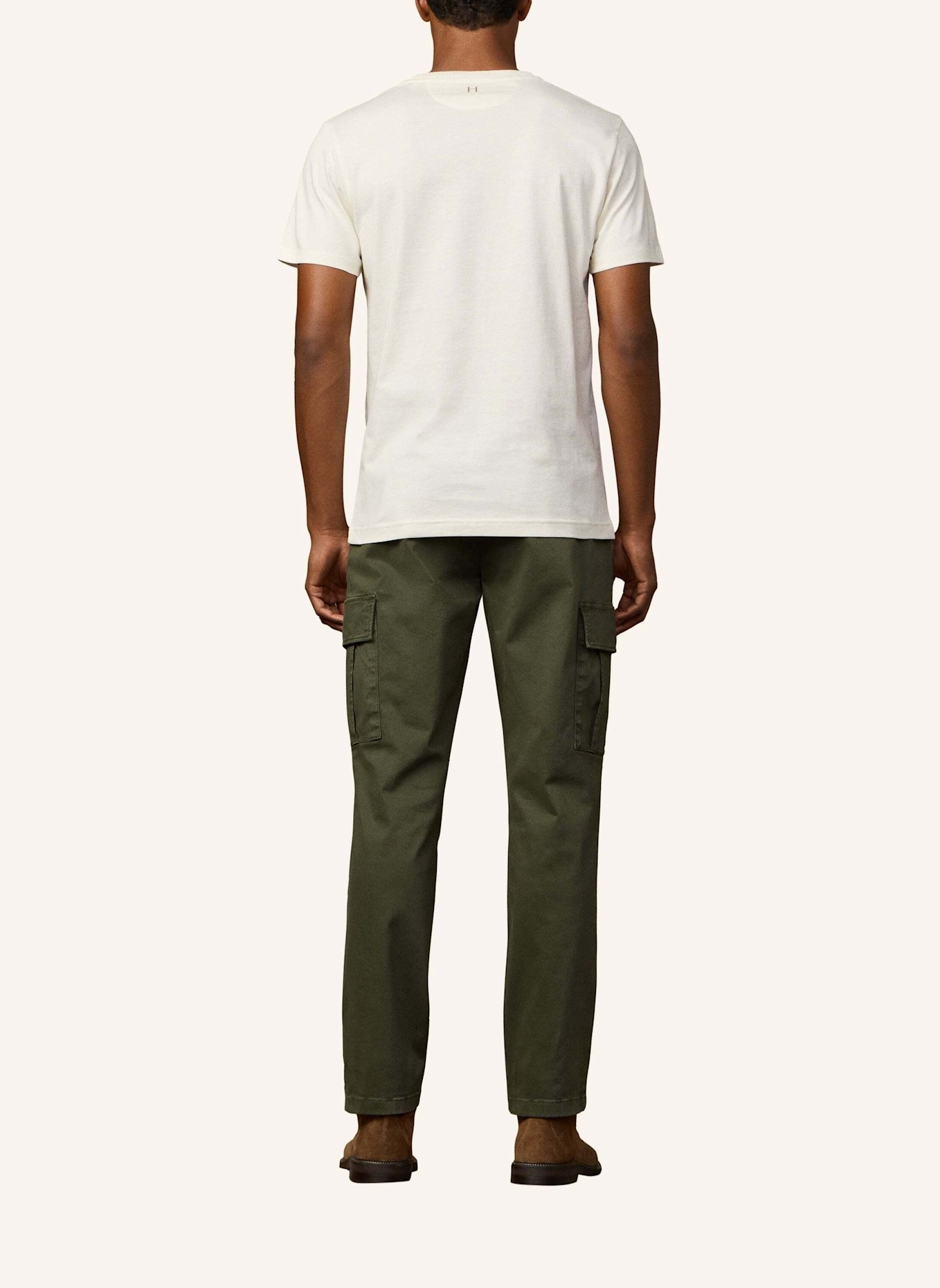 HACKETT LONDON T-Shirt HERITAGE ESS SMALL LGO: CREME