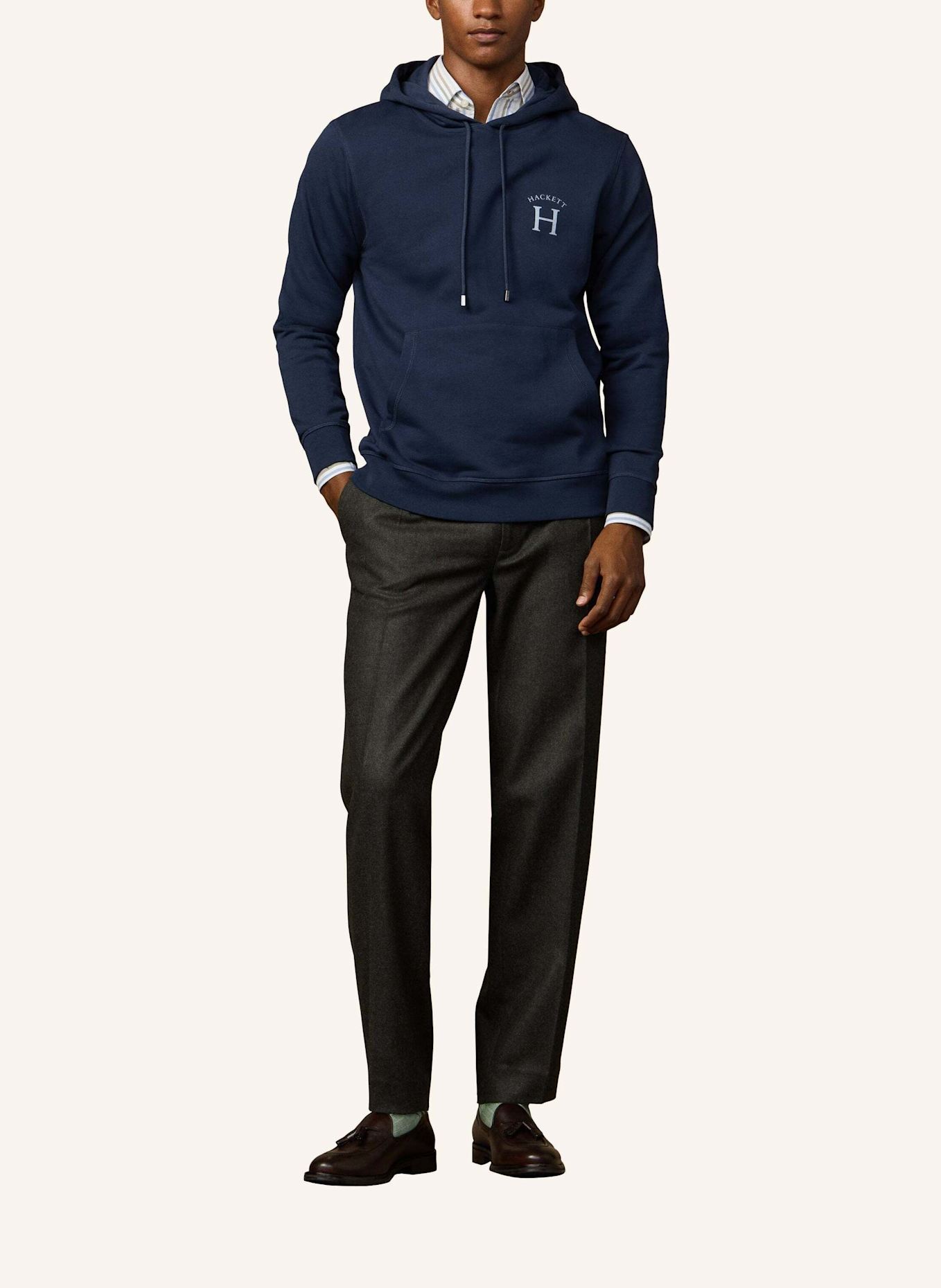 HACKETT LONDON Hoodieshirt HERITAGE ESS HOODY: BLAU