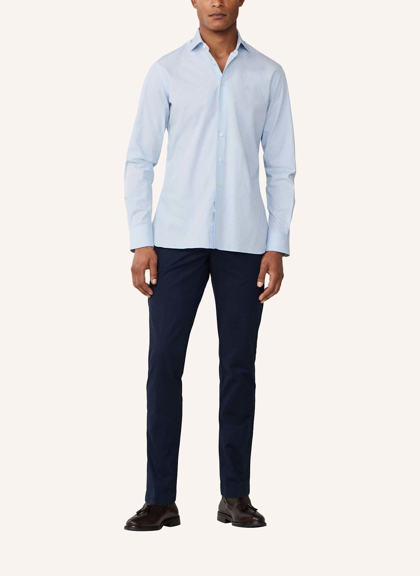 HACKETT LONDON Chino PD TEXTURE CHINO: BLAU