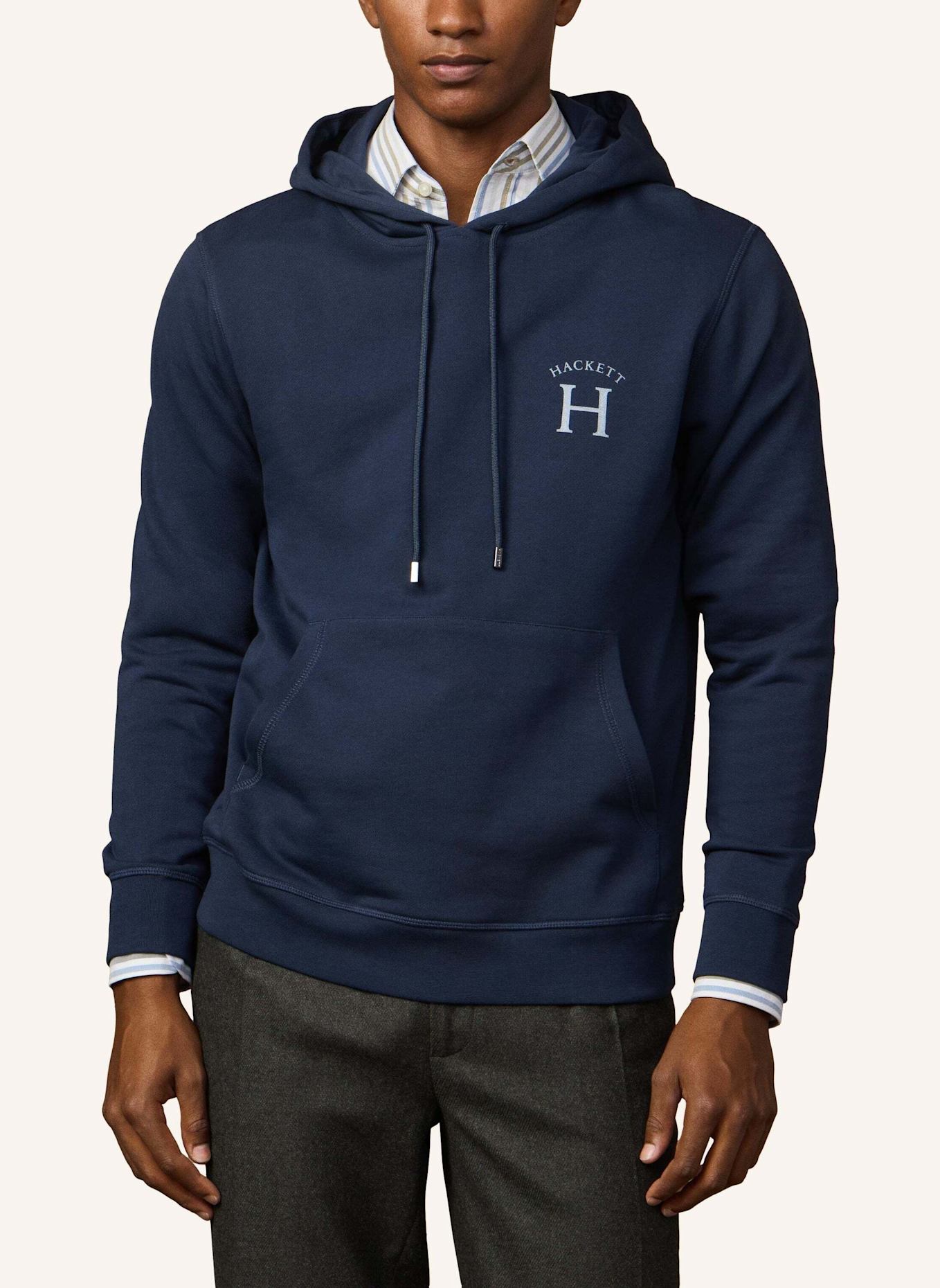 HACKETT LONDON Hoodieshirt HERITAGE ESS HOODY: BLAU