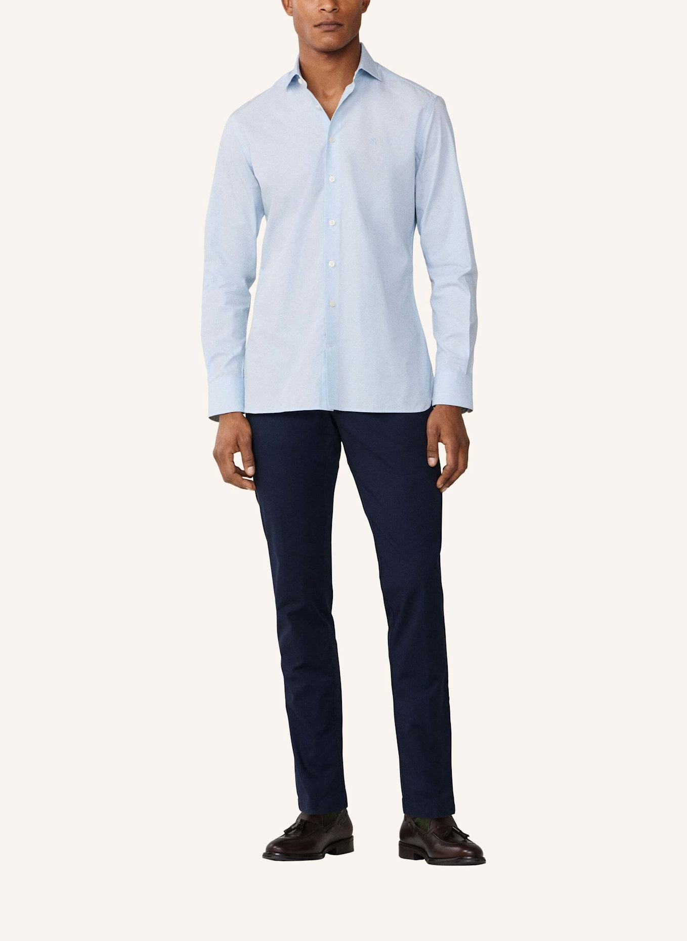 HACKETT LONDON Freizeithemd HAIRLINE STRIPE: HELLBLAU