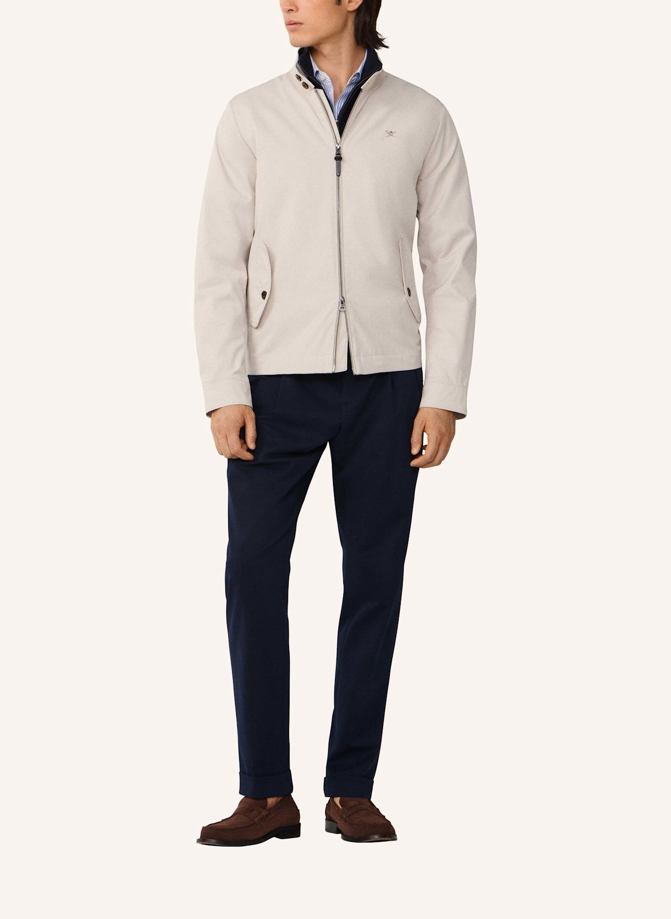 HACKETT LONDON Fieldjacket COTTON HARRINGTON: BEIGE