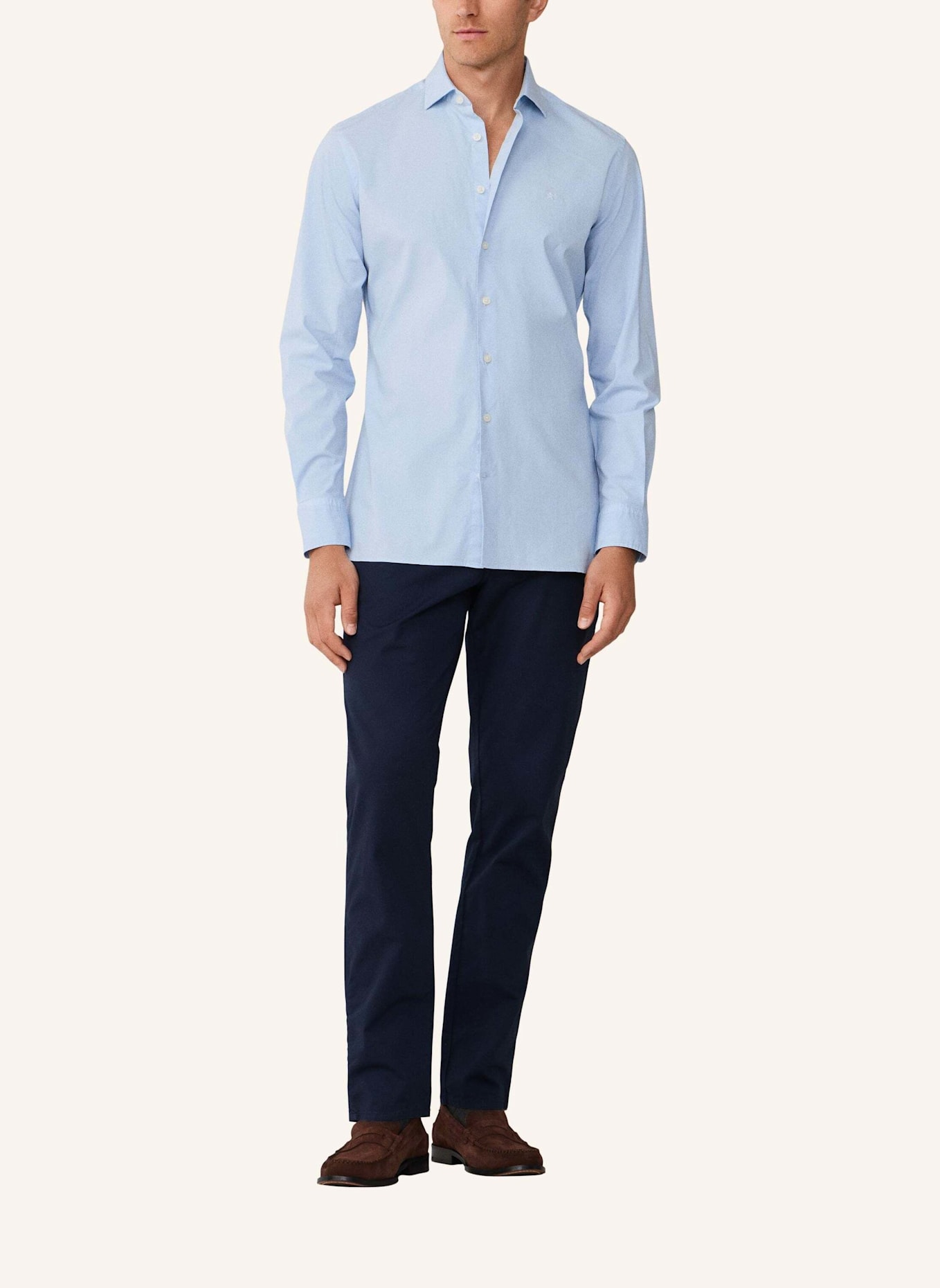 HACKETT LONDON Freizeithemd ESS STRETCH POP: BLAU