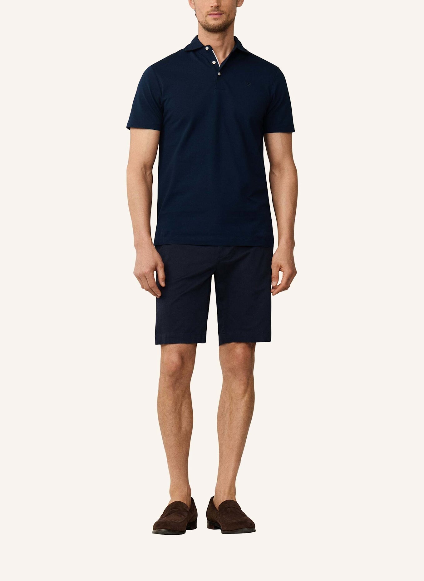 HACKETT LONDON Poloshirt OXFORD PIQUE POLO SS: DUNKELBLAU