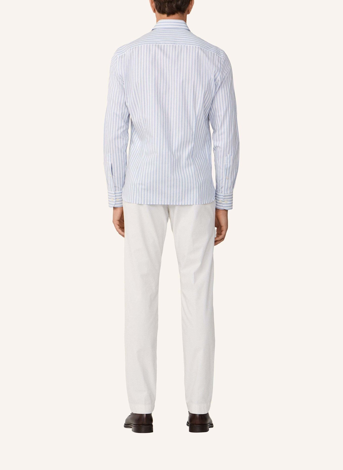 HACKETT LONDON Freizeithemd MELANGE STRIPE: HELLBLAU