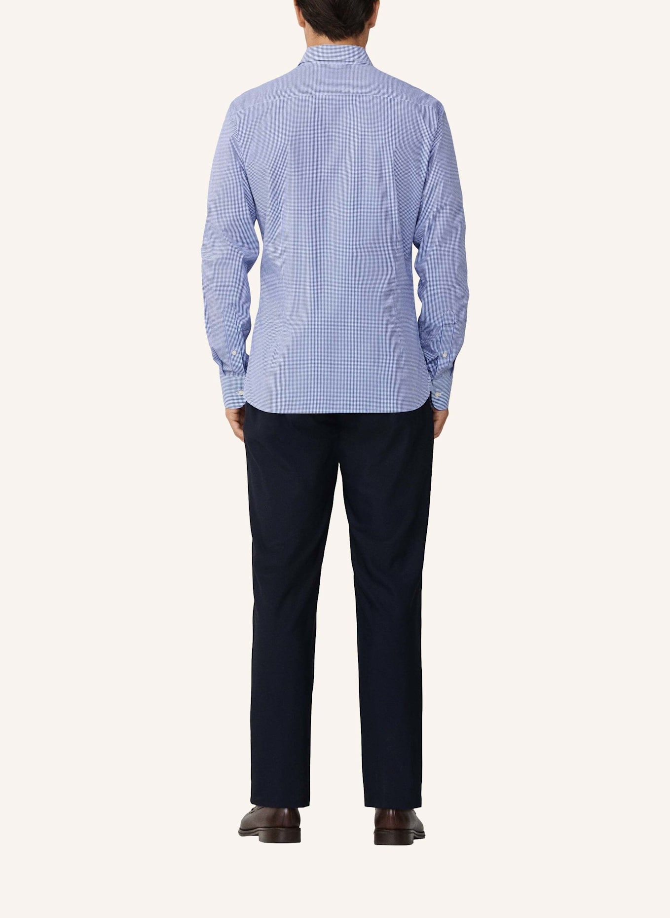 HACKETT LONDON Freizeithemd CITY GINGHAM SHIRT: DUNKELBLAU