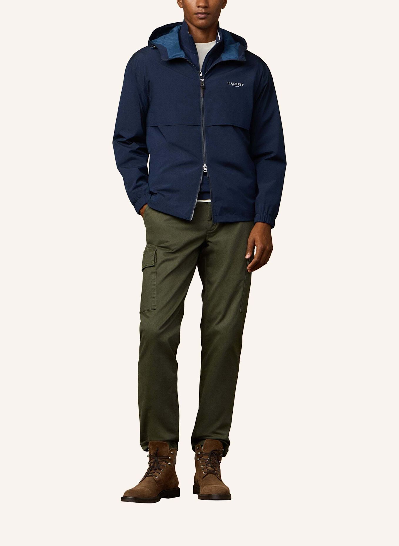 HACKETT LONDON Fieldjacket HERITAGE ANORAK: DUNKELBLAU