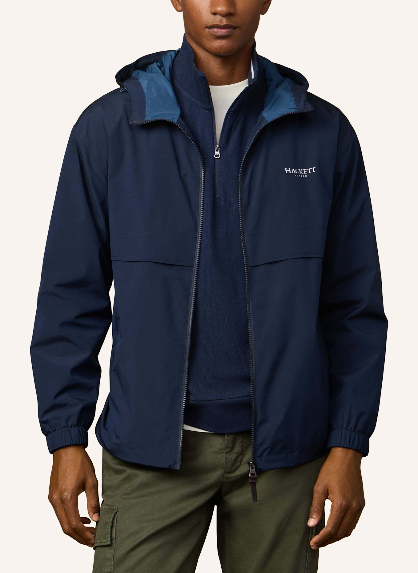HACKETT LONDON Fieldjacket HERITAGE ANORAK: DUNKELBLAU