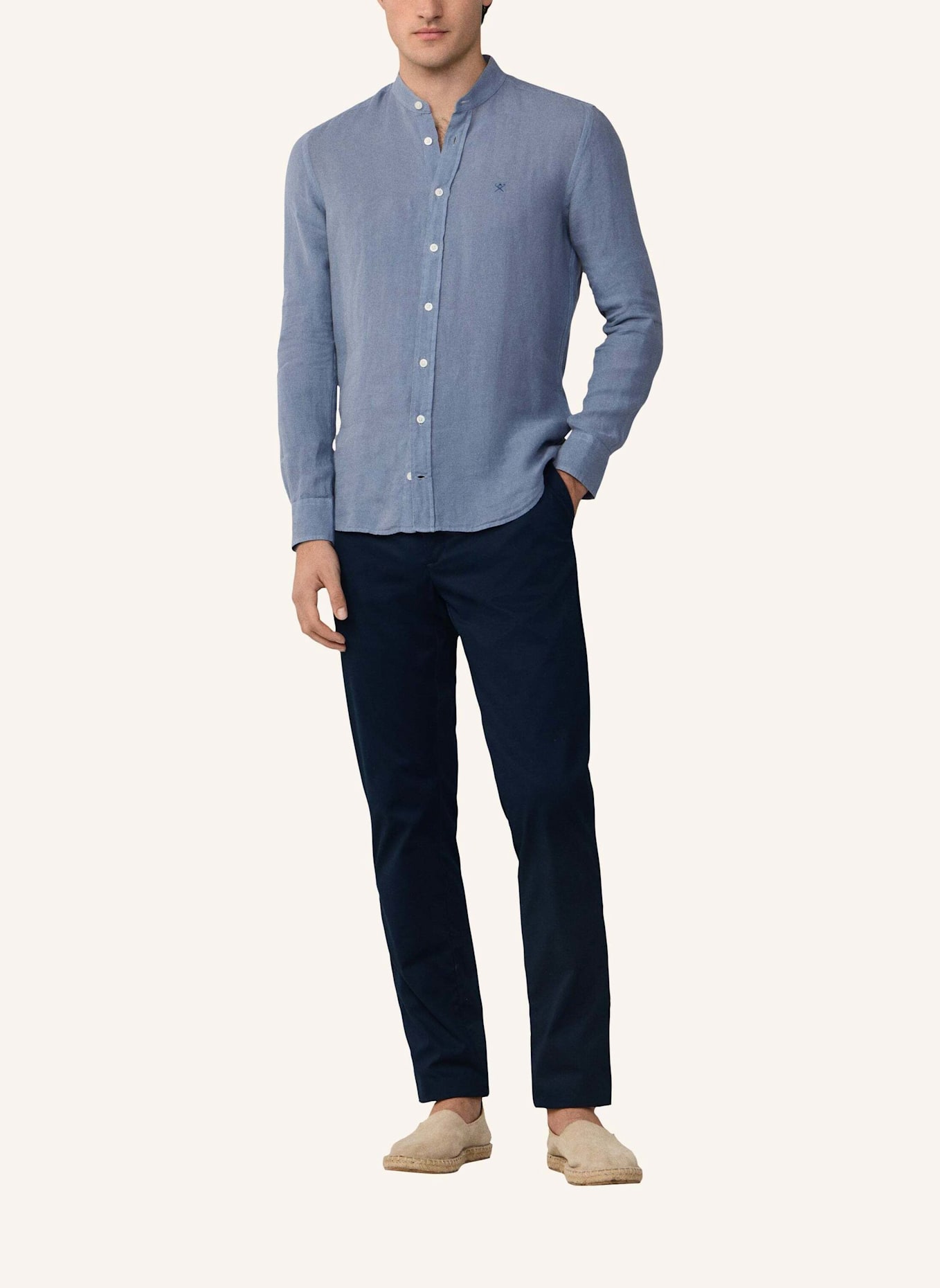 HACKETT LONDON Freizeithemd ESS GMD LINEN PORTER: BLAU