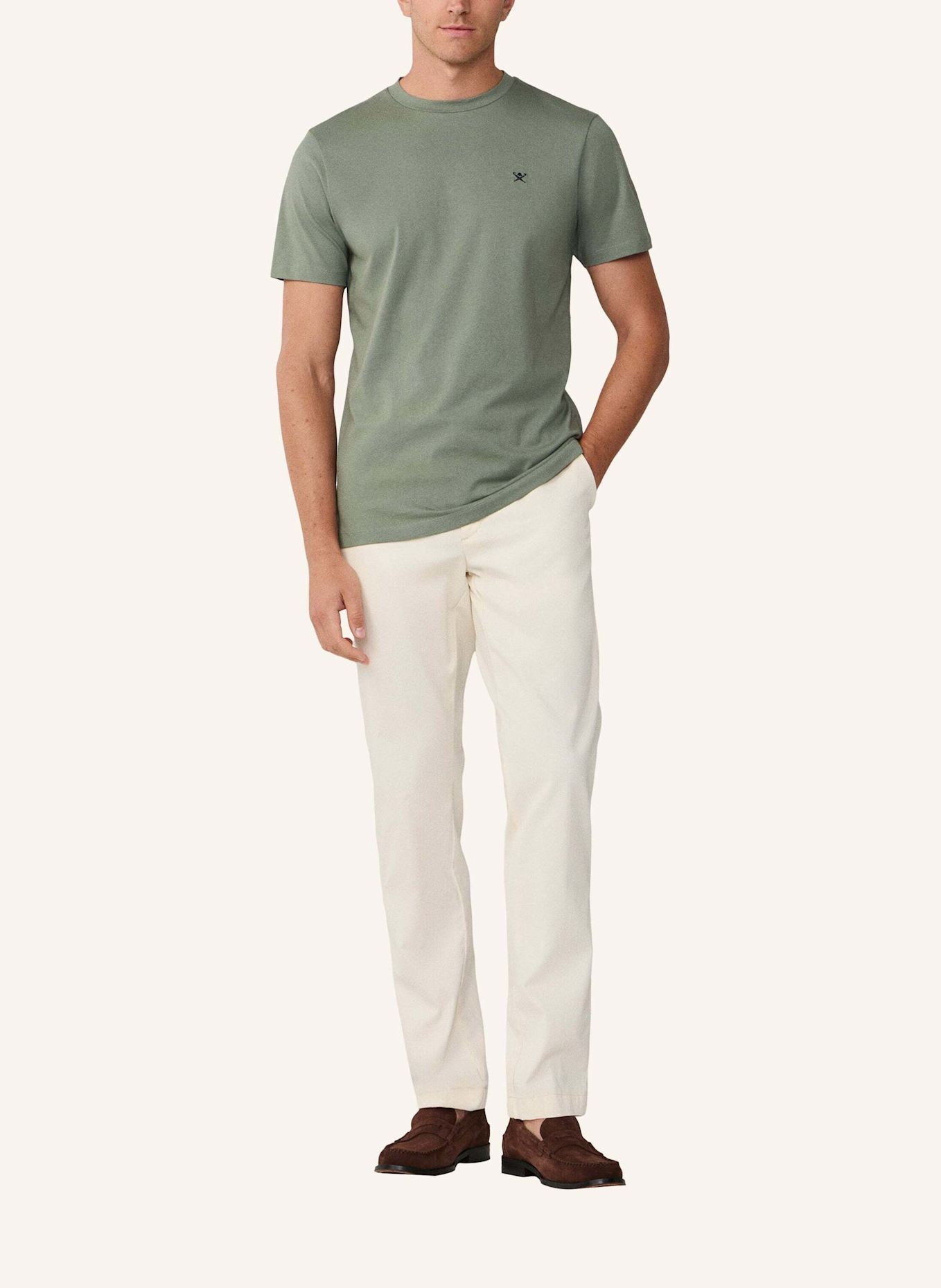 HACKETT LONDON T-Shirt SS LOGO TEE: GRÜN