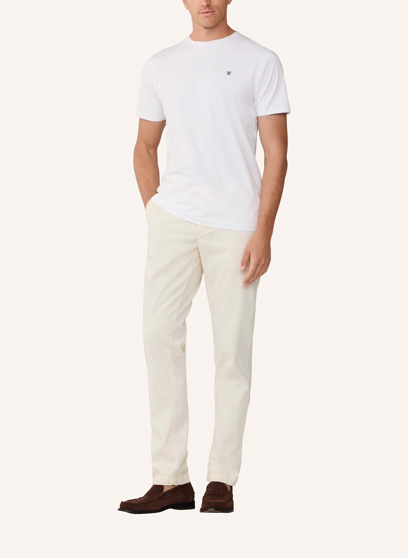 HACKETT LONDON T-Shirt SS LOGO TEE: WEISS