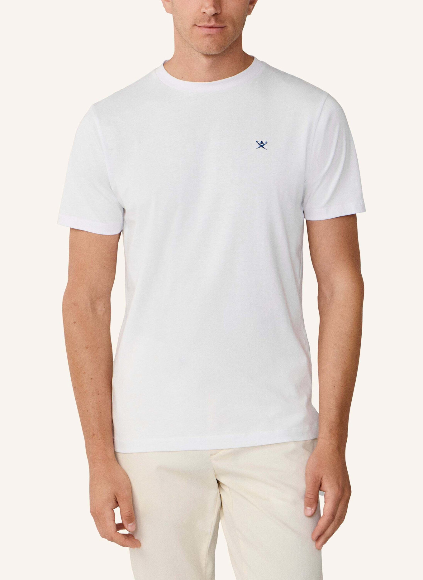 HACKETT LONDON T-Shirt SS LOGO TEE: WEISS
