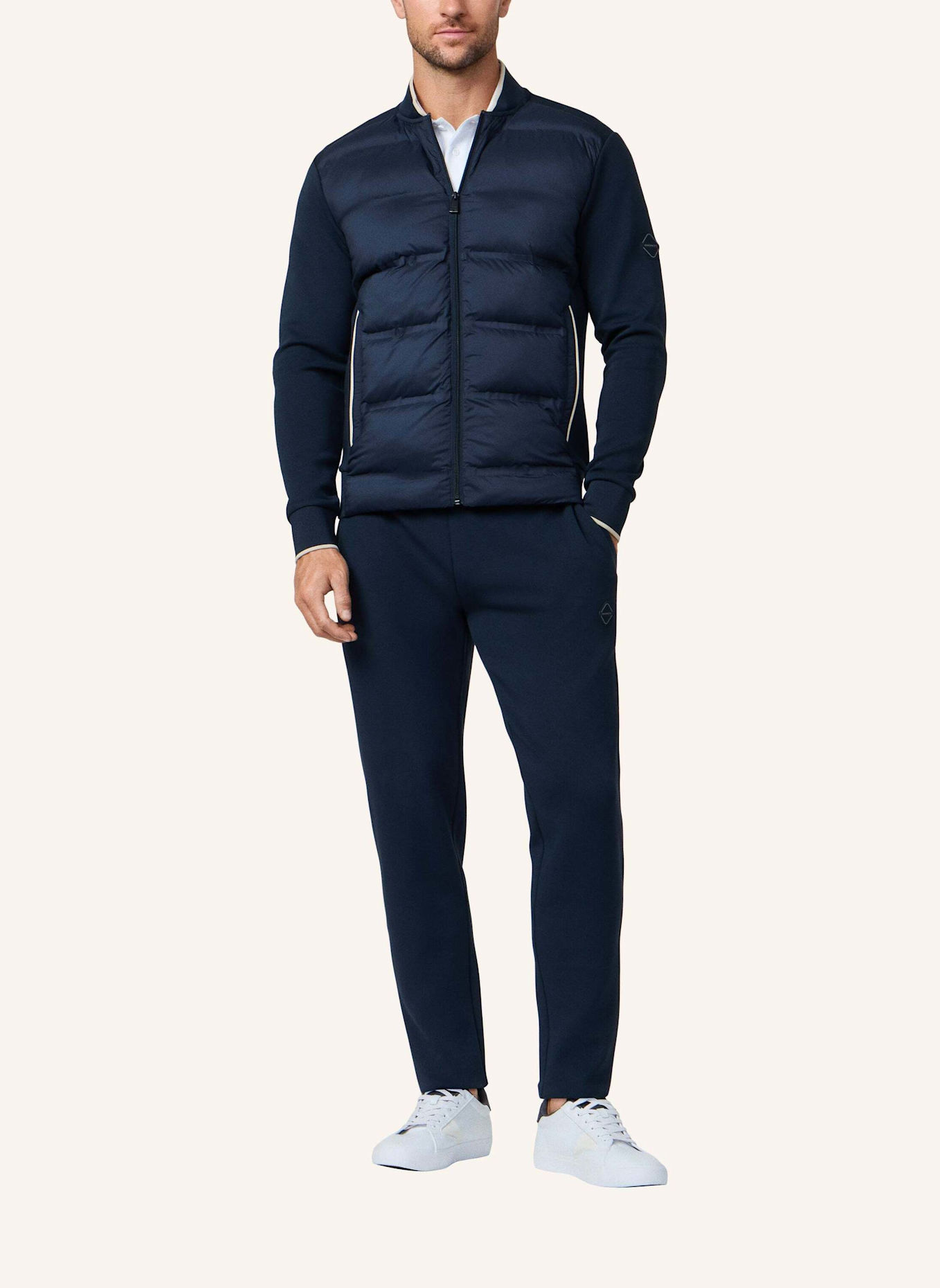 HACKETT LONDON Hoodiejacke HS QUILT BOMBER FZ: DUNKELBLAU