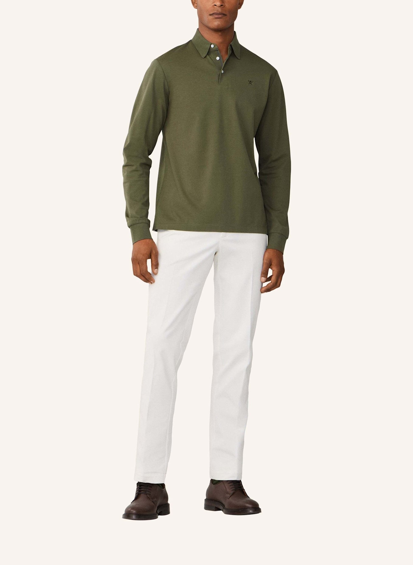 HACKETT LONDON Poloshirt FASHIONED COLLAR LS: GRÜN