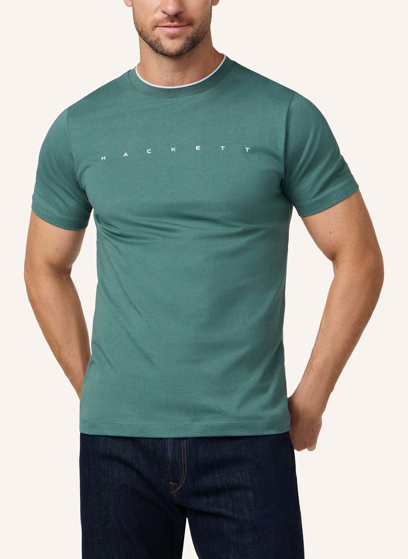 HACKETT LONDON T-Shirt HS ESSENTIAL TEE: GRÜN