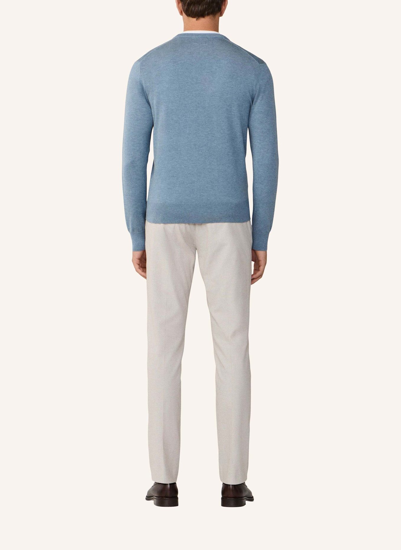 HACKETT LONDON Pullover COTTON SILK CREW: BLAU