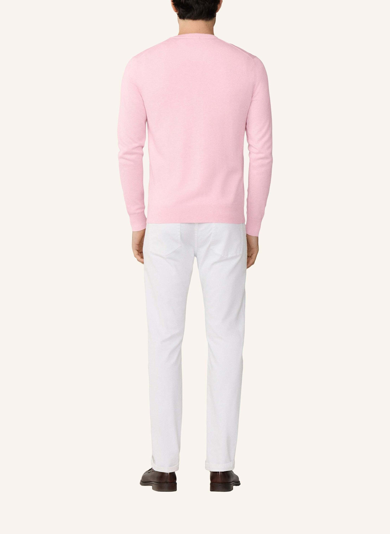 HACKETT LONDON Pullover COTTON SILK CREW: HELLROSA