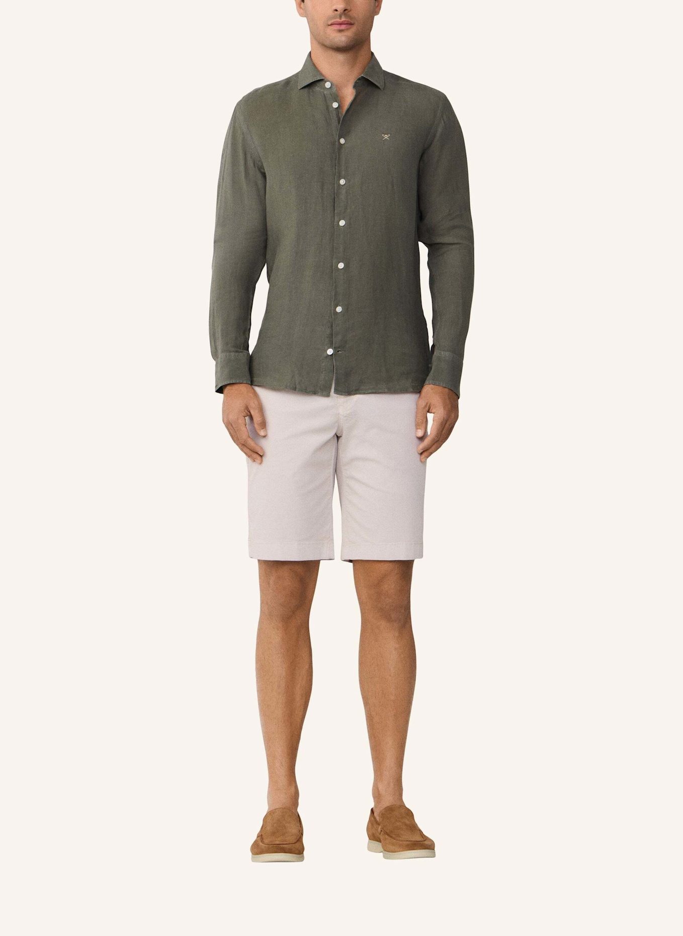 HACKETT LONDON Freizeithemd ESS GMD LINEN KENT: GRÜN