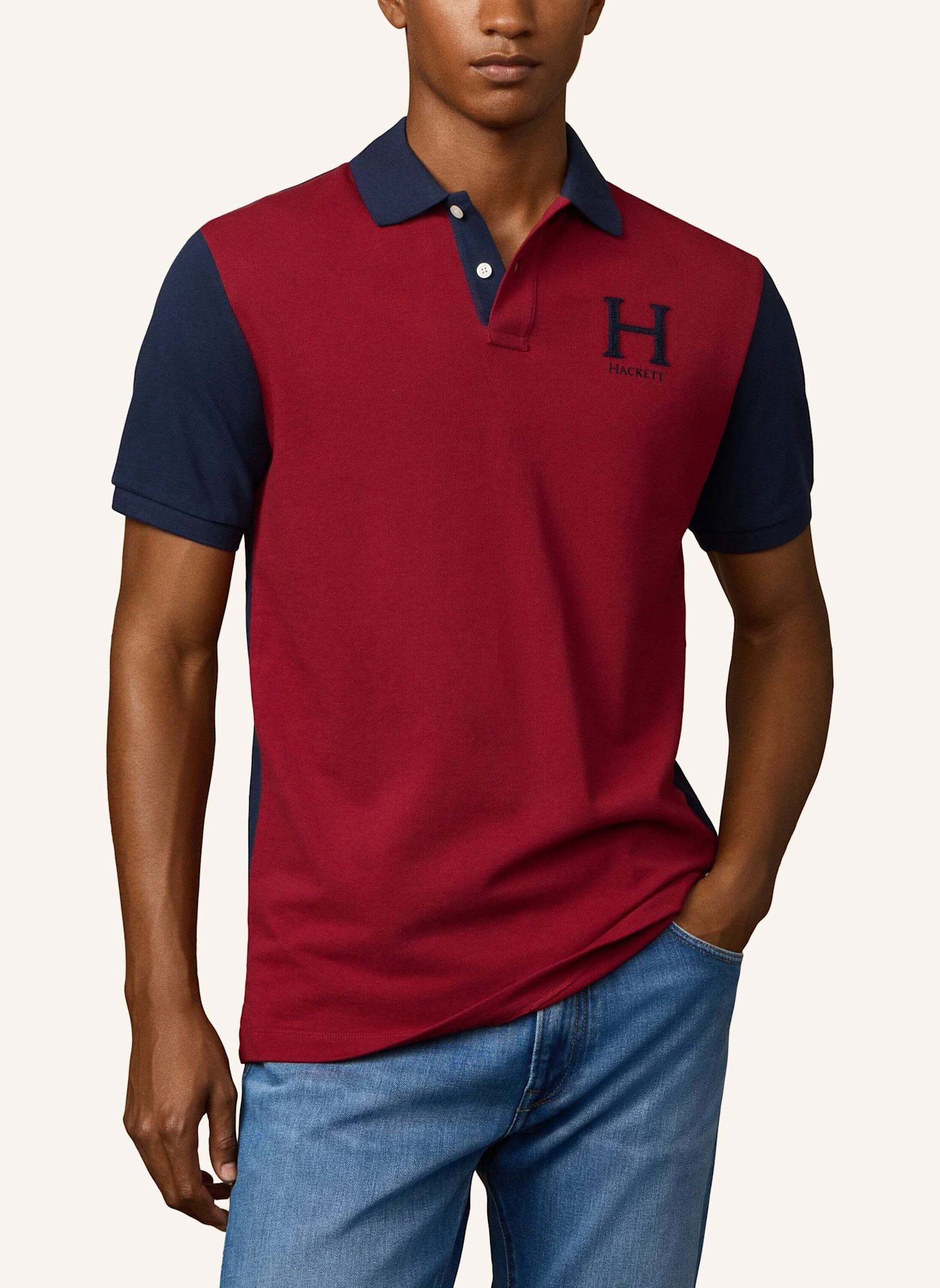 HACKETT LONDON Poloshirt HERITAGE PEAKS MULTI: ROT