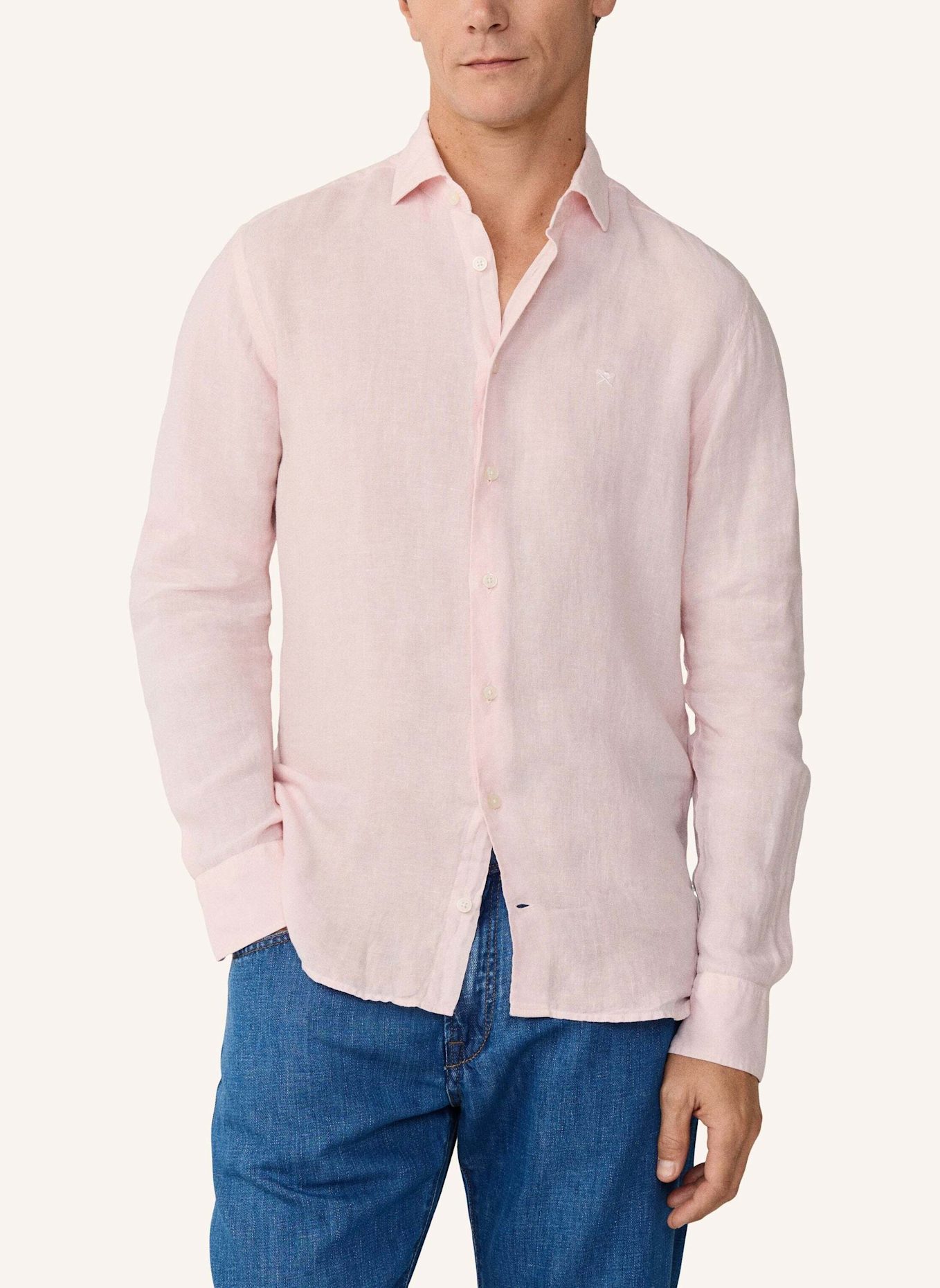 HACKETT LONDON Freizeithemd ESS GMD LINEN KENT: HELLROSA