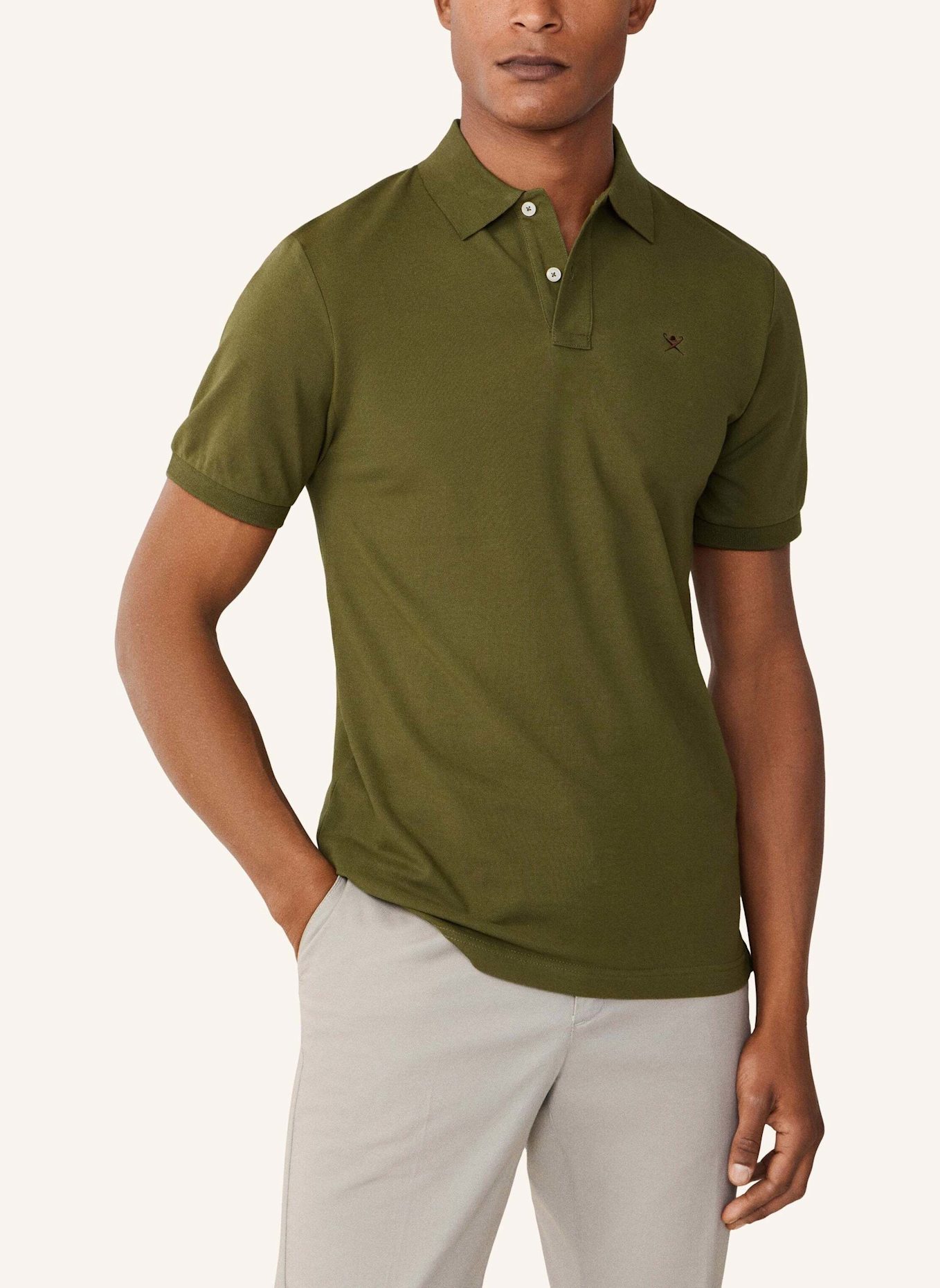 HACKETT LONDON Poloshirt SLIM FIT LOGO: GRÜN