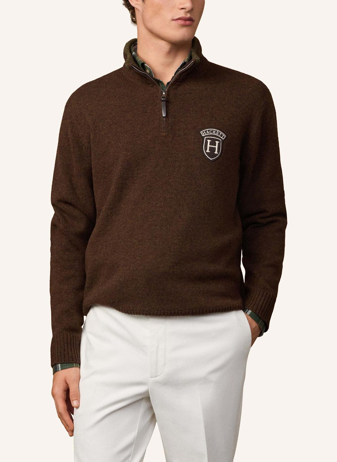 HACKETT LONDON Pullover ULTRA LW BLAZER.: DUNKELBRAUN